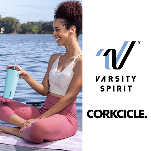 Varsity Spirit and Corkcicle drinkware line
