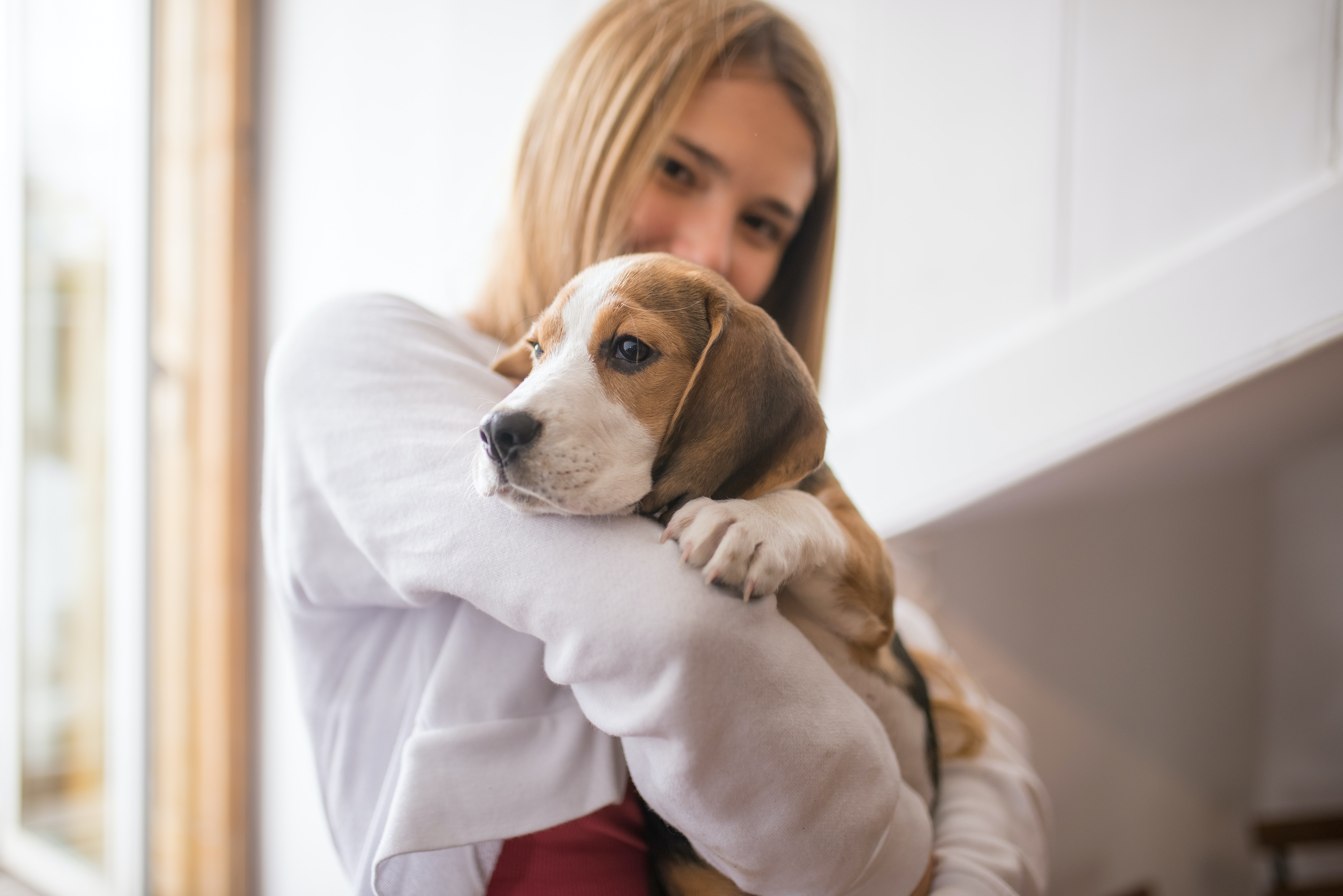 Mujer aprendiendo a decir perro en alemán