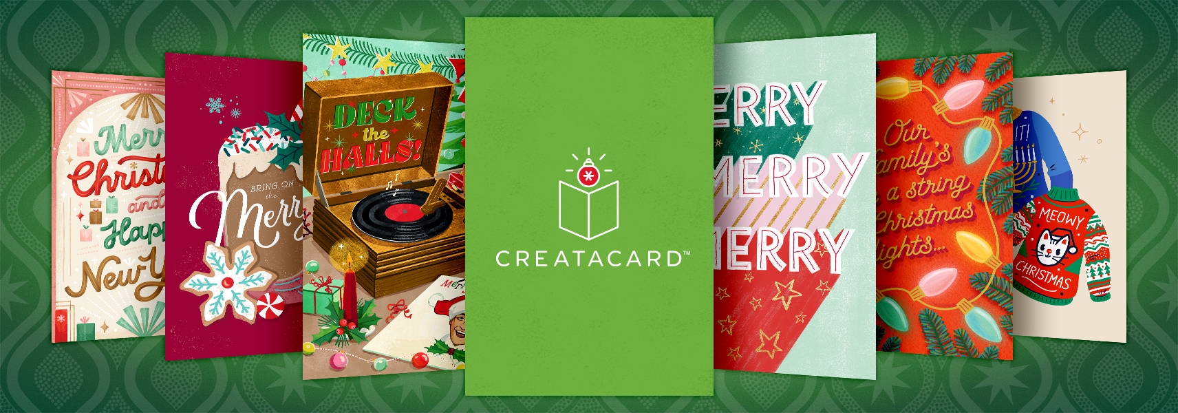 Assortment of Season's Greetings and Christmas cards by Creatacard