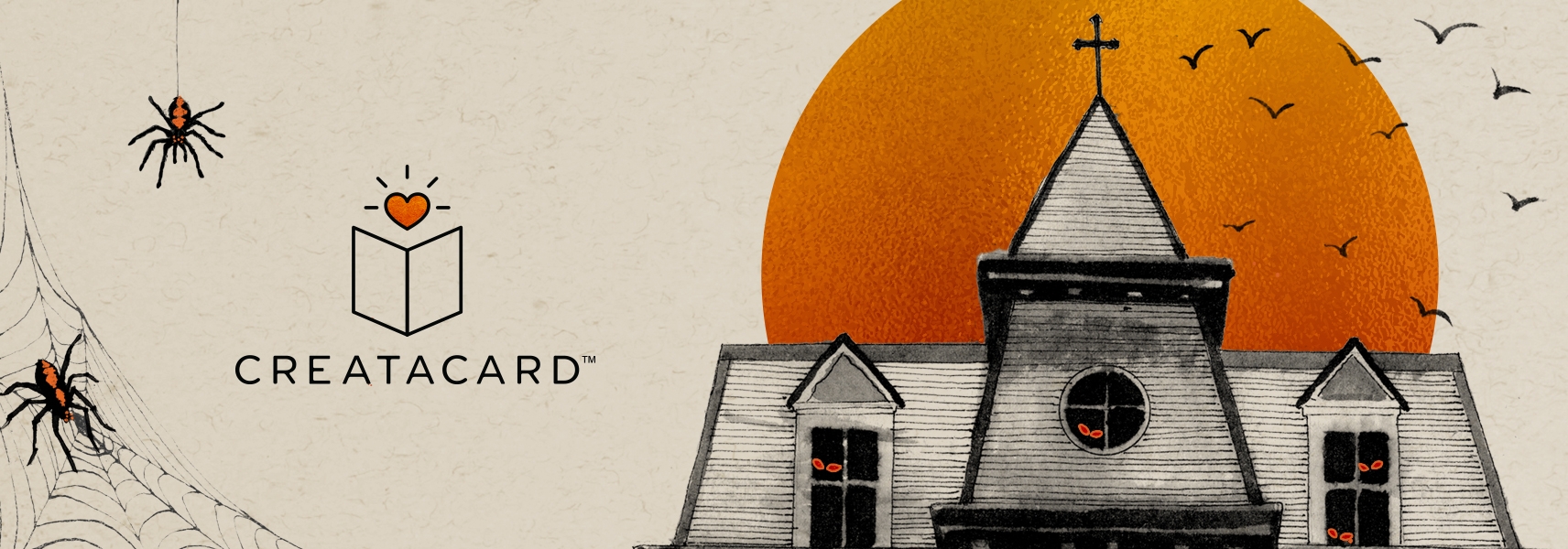 Haunted House Halloween Creatacard