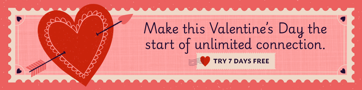 Beautiful Valentine's Day artwork with heart stamps