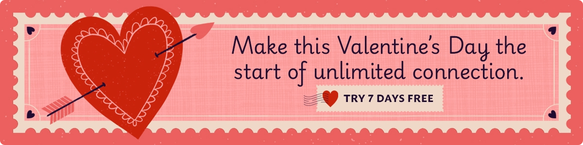 Beautiful Valentine's Day artwork with heart stamps