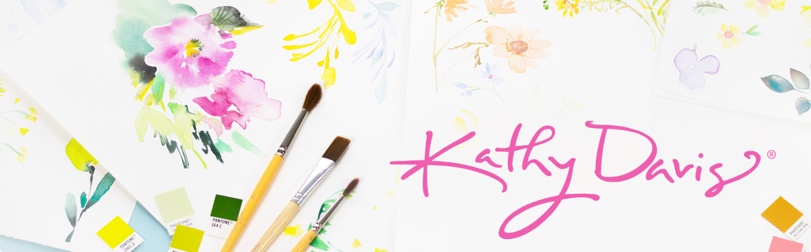 Kathy Davis Logo with Flowers