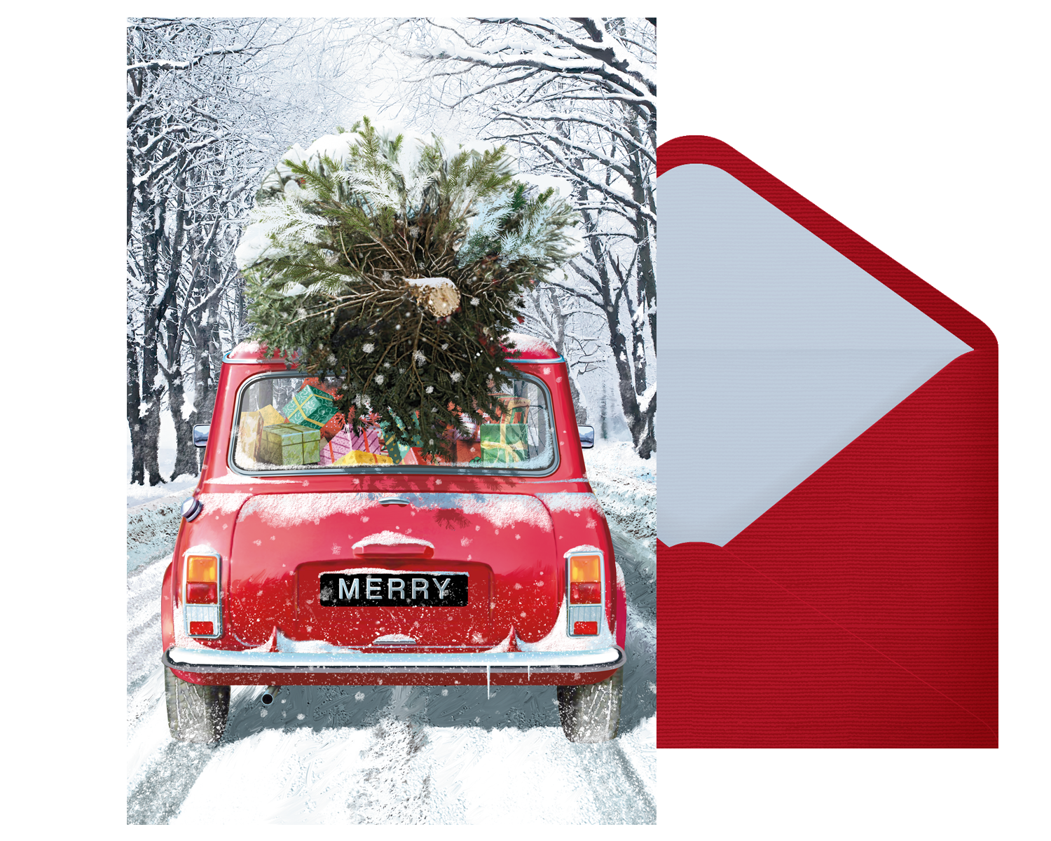 Classic Car Digital Greeting Card