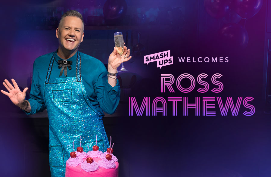 Ross Mathews toasting to a Happy Birthday