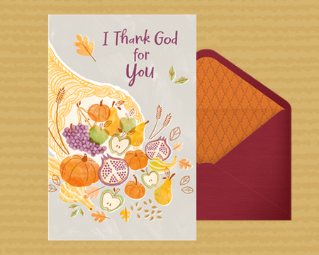 Spread grace and gratitude with religious cards. image