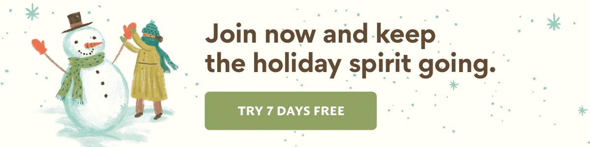 Snowing holiday spirit try sending cards banner