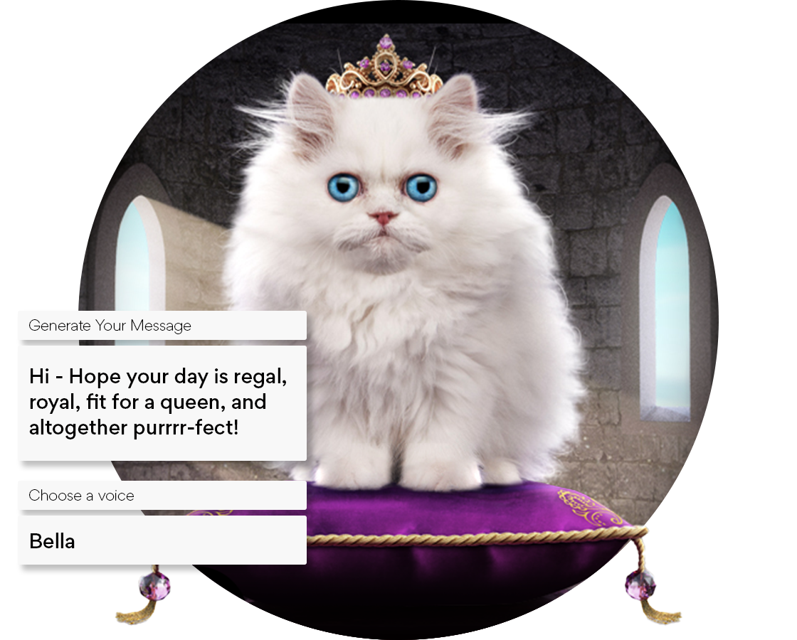 Cat Talking SmashUp and AI messaging tool