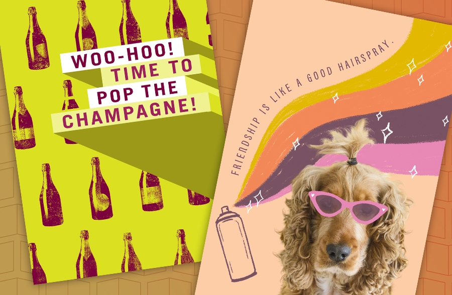 A selection of 2 summer themed Creatacards.