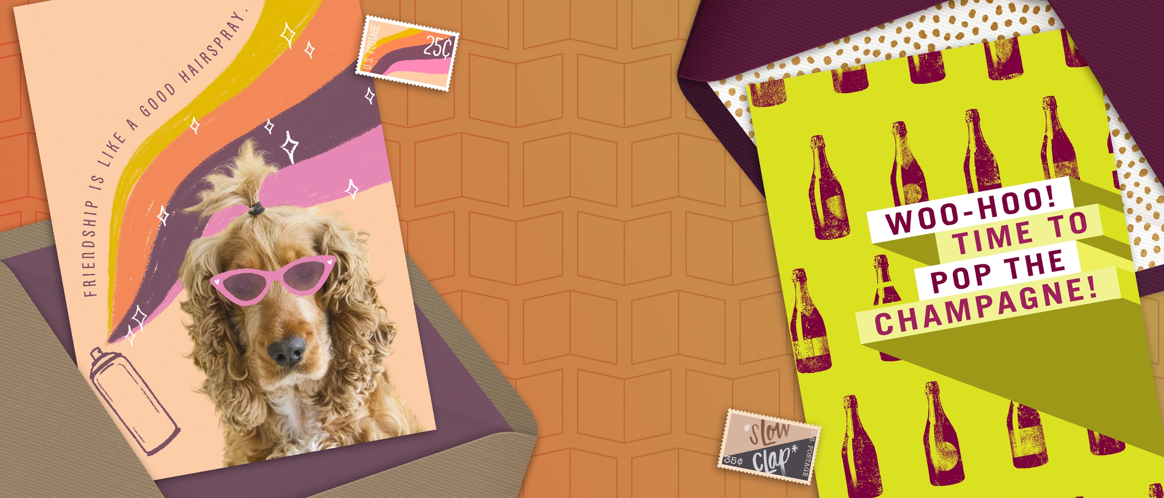 A selection of 2 summer themed Creatacards.