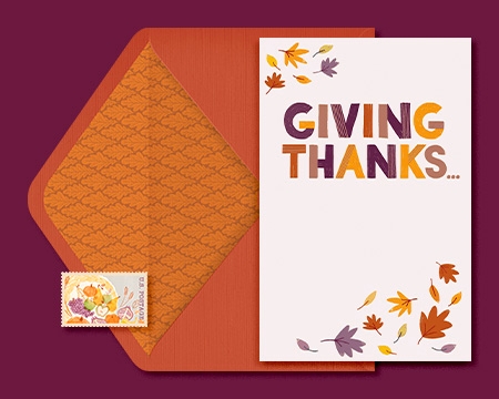 A Little Early, a Lot Thoughtful. Schedule Your Thanksgiving Cards Now. image