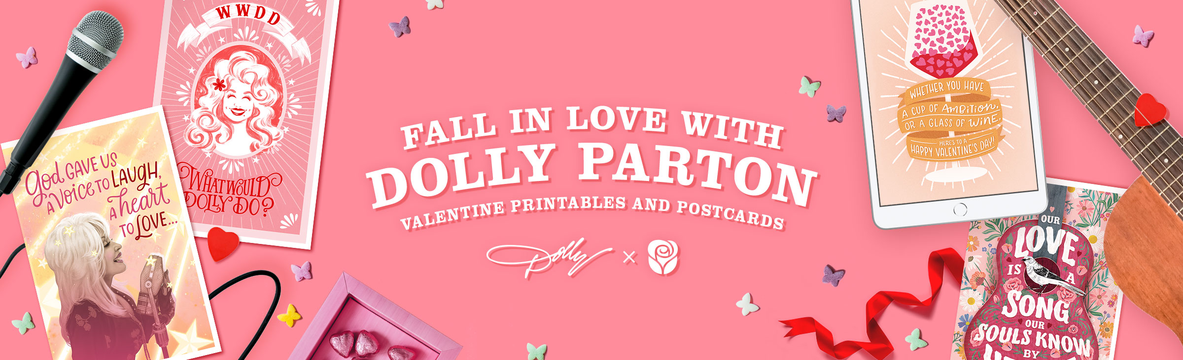 Fall in Love with Dolly Parton Valentine's Day Creatacards