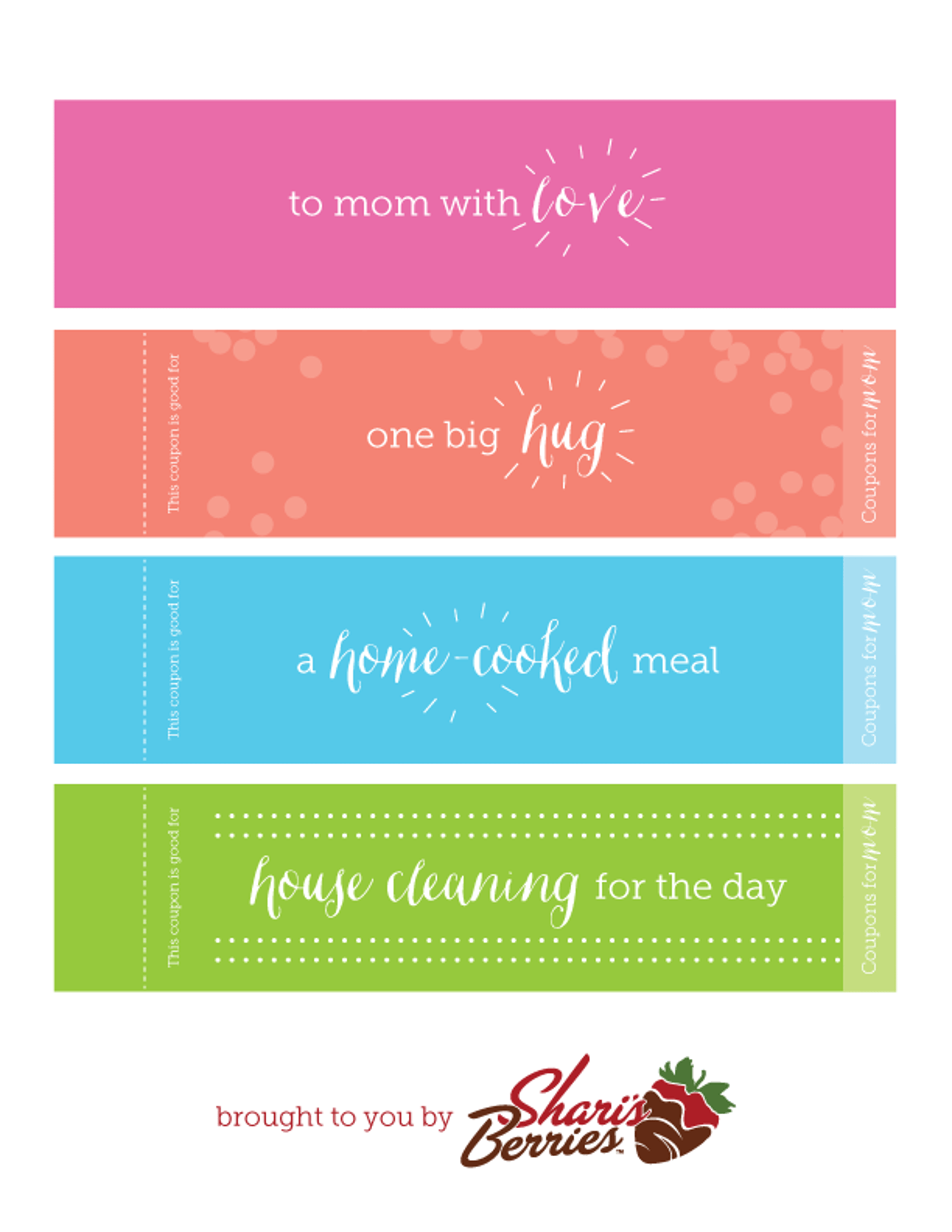 Mothers Day Printable Coupins