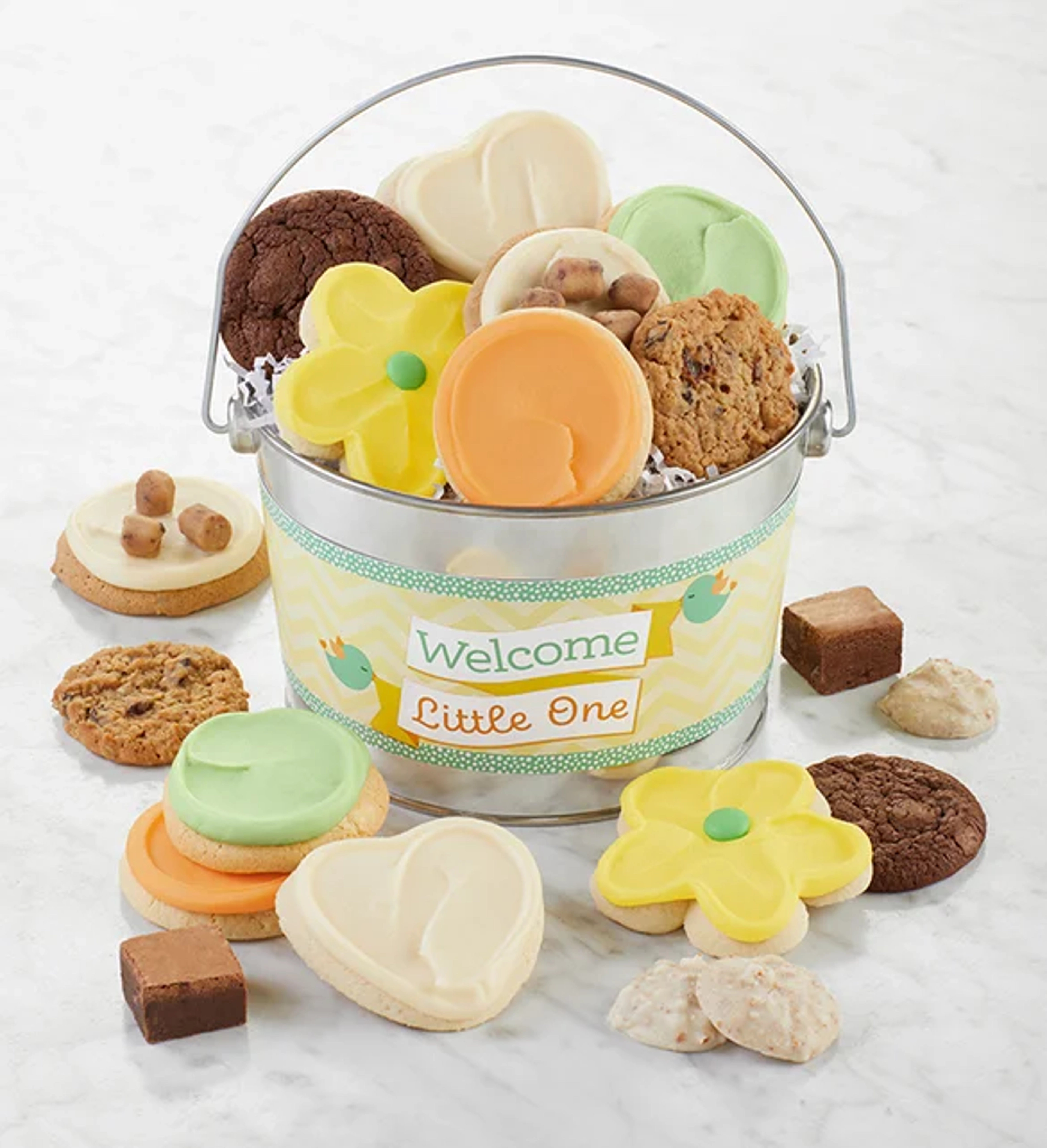 gifts for new parents pail of cookies cheryls cookies