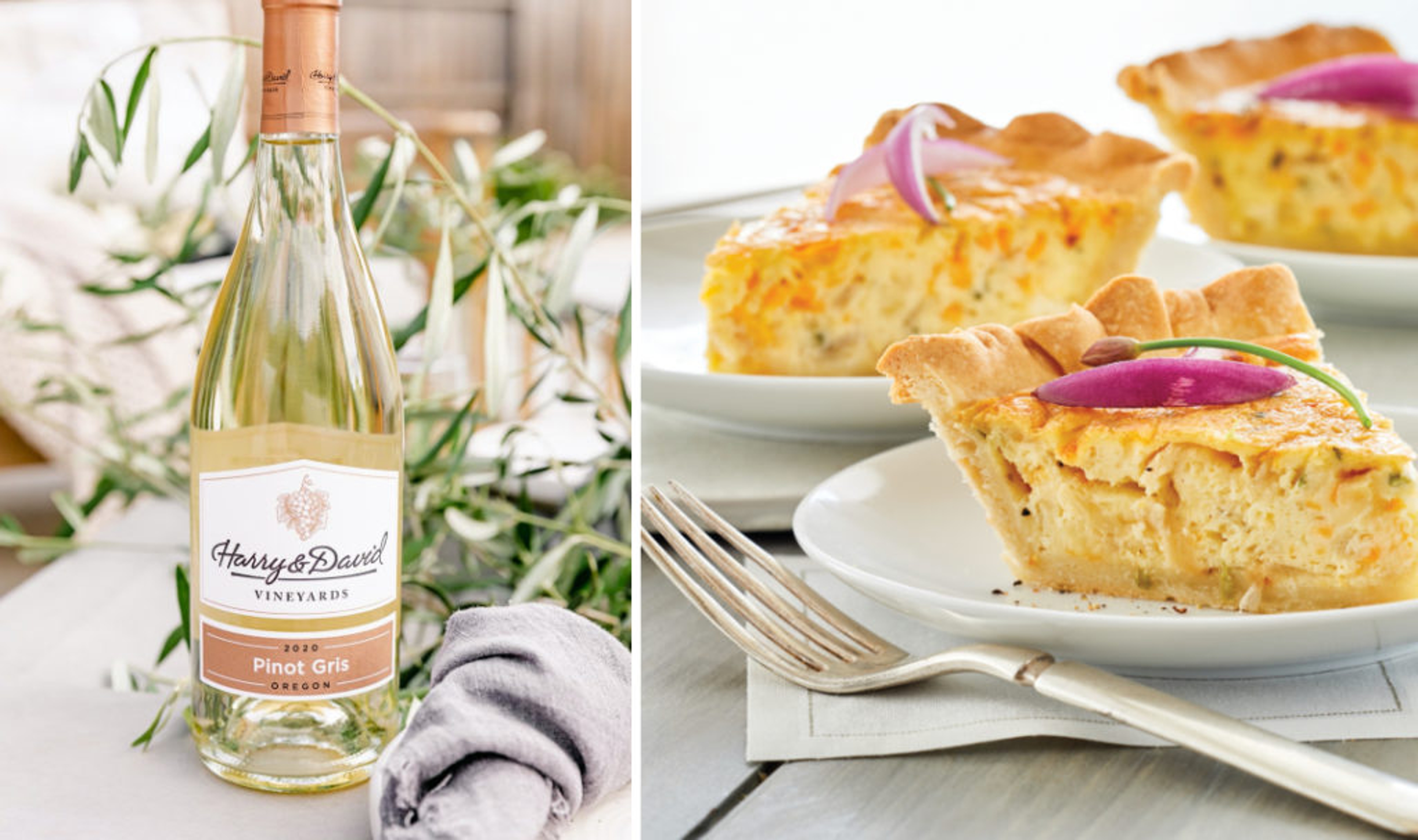 wine brunch pairings pinot gris wine quiche