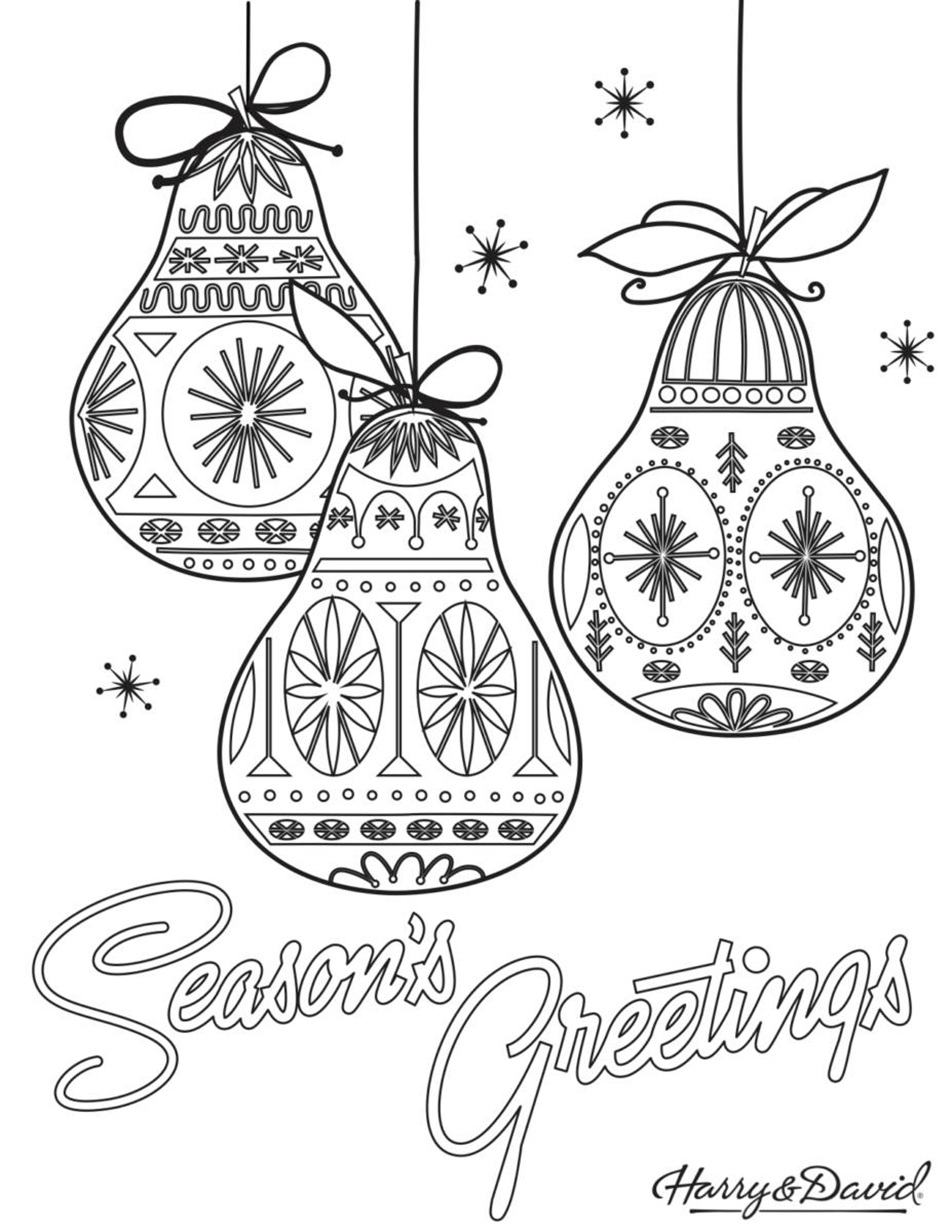 christmas coloring pages & gift tags| the tableharry & david