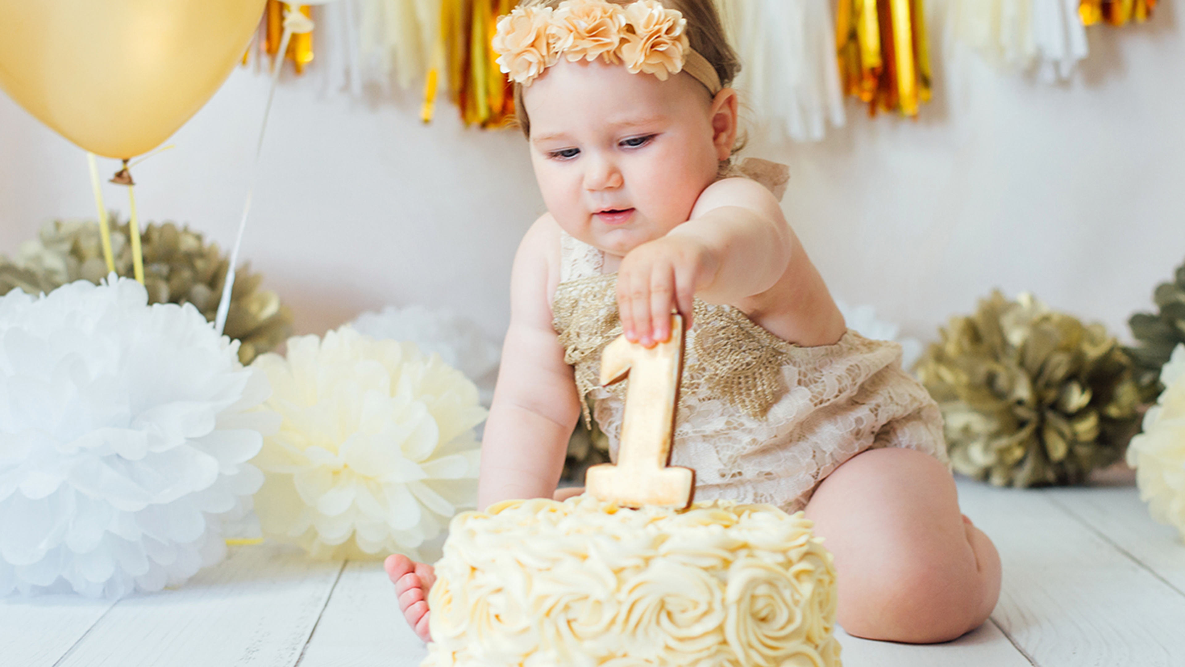 year old at birthday party