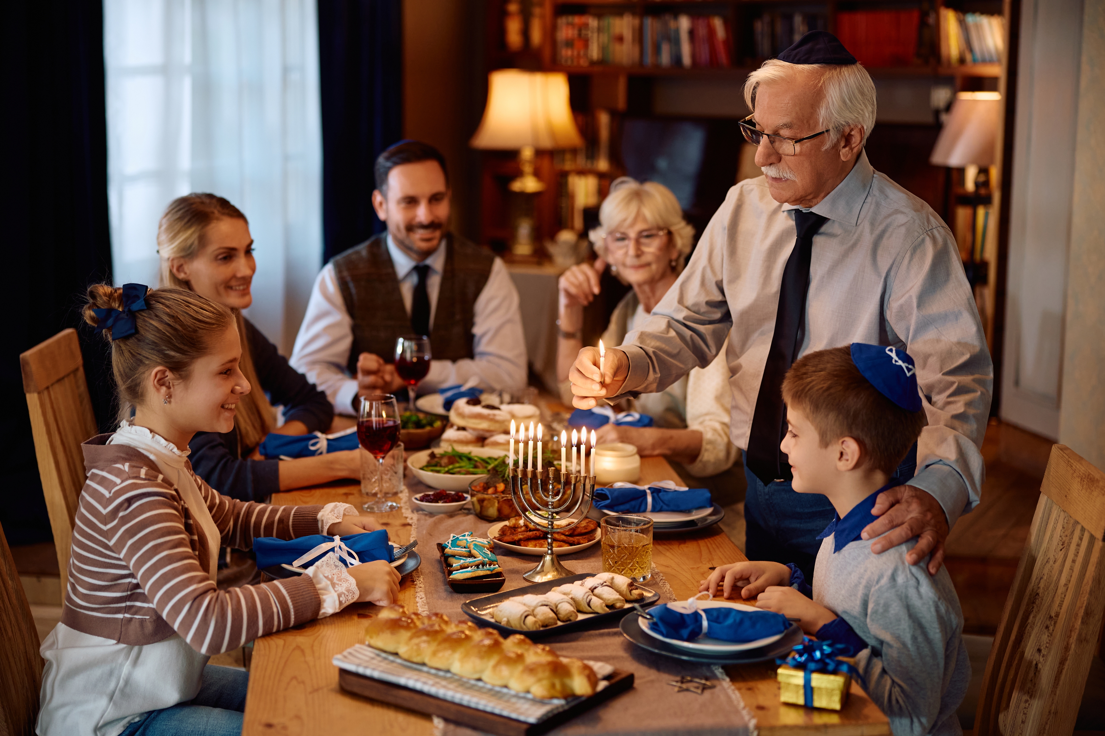 when is hanukkah family lighting menorah