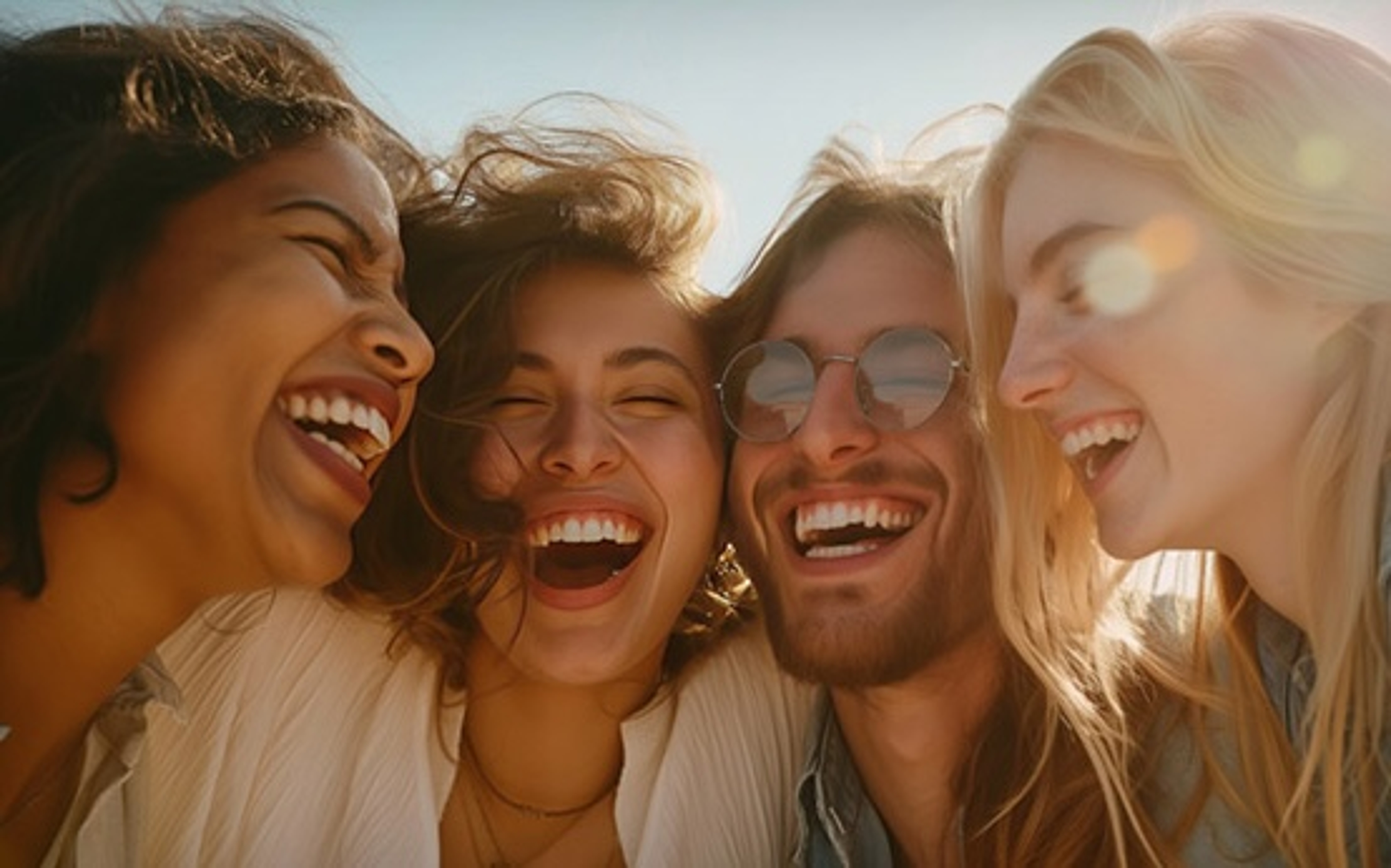 Photo of a group of smiling people