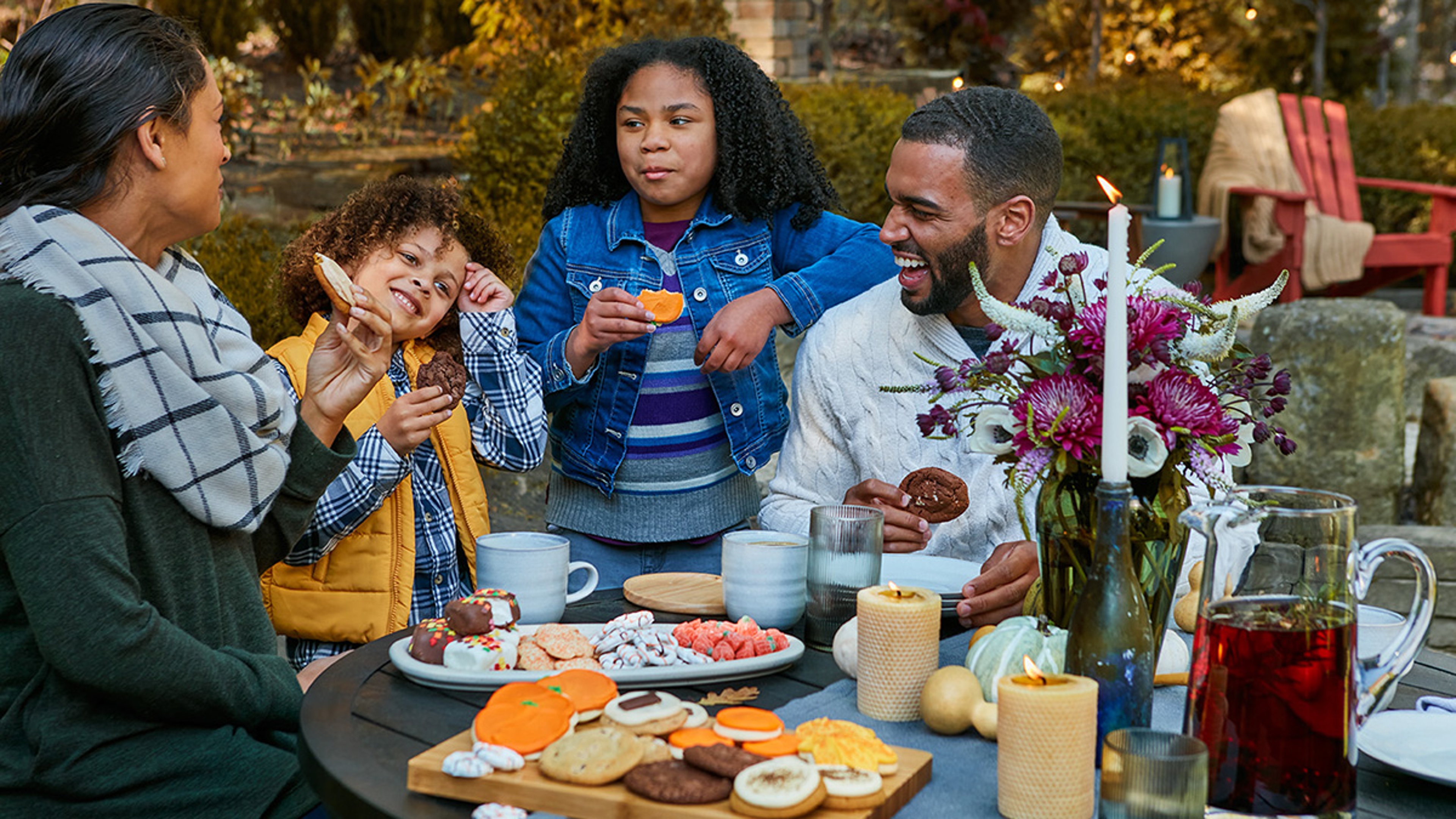 Article Cards Featured Image family eating fall cookies