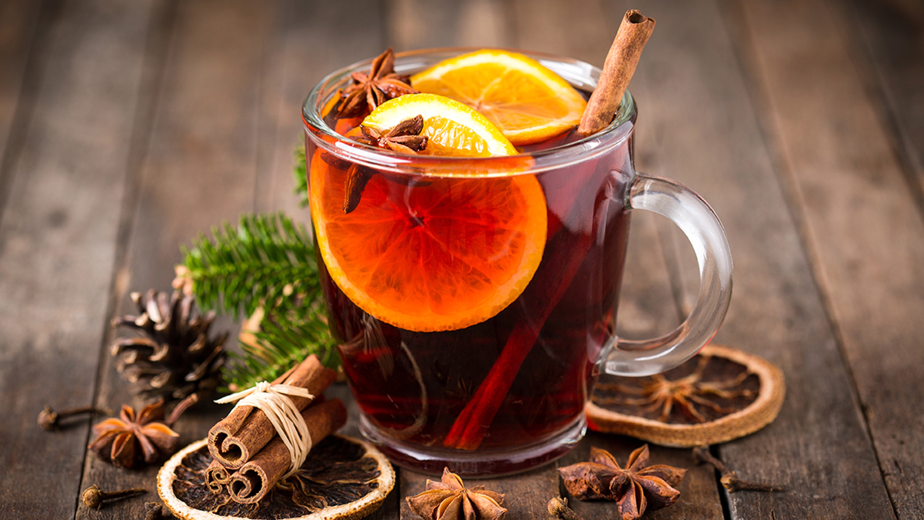 mulled wine on a table