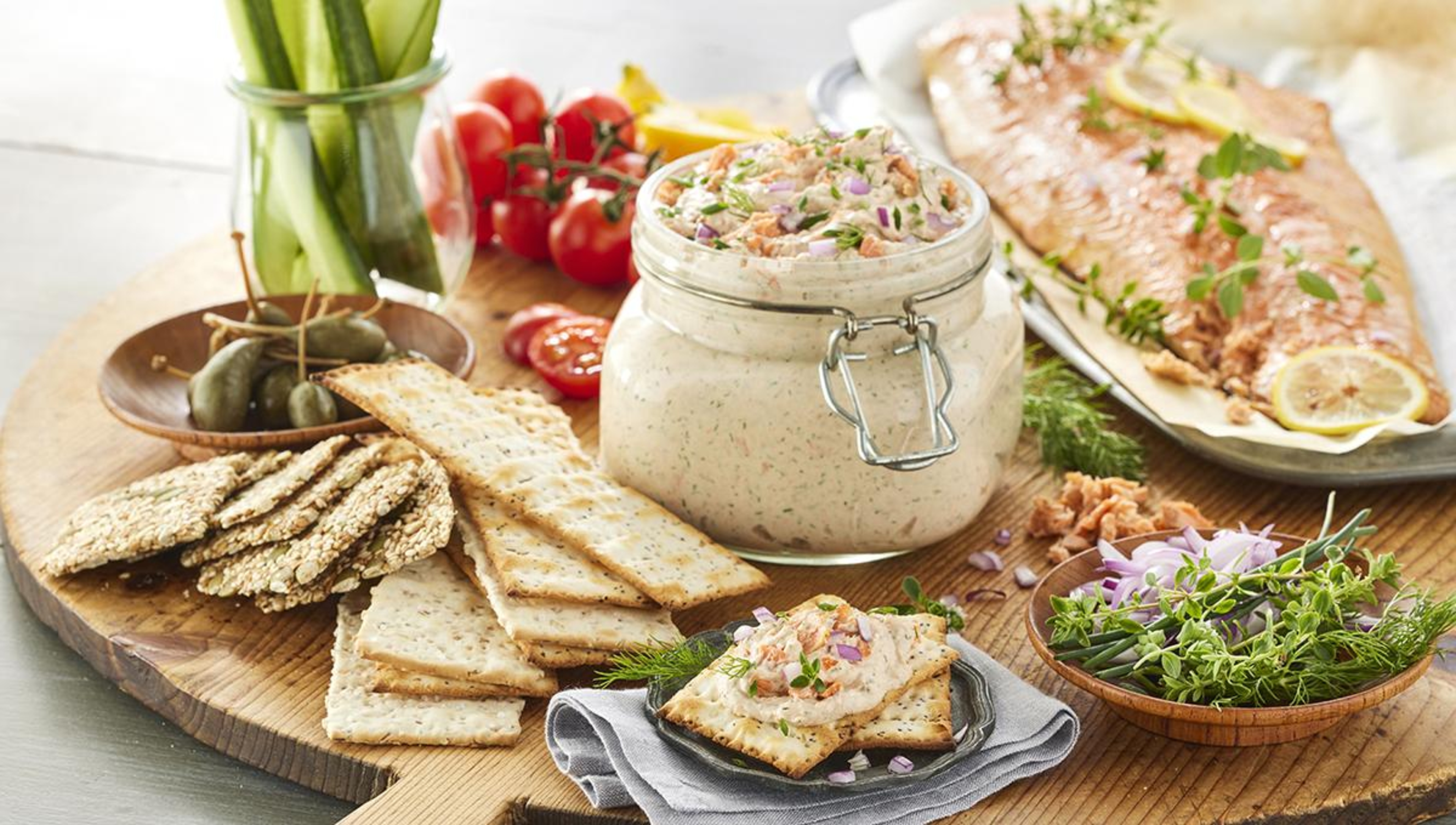 tailgating with fish smoked salmon rillettes hero