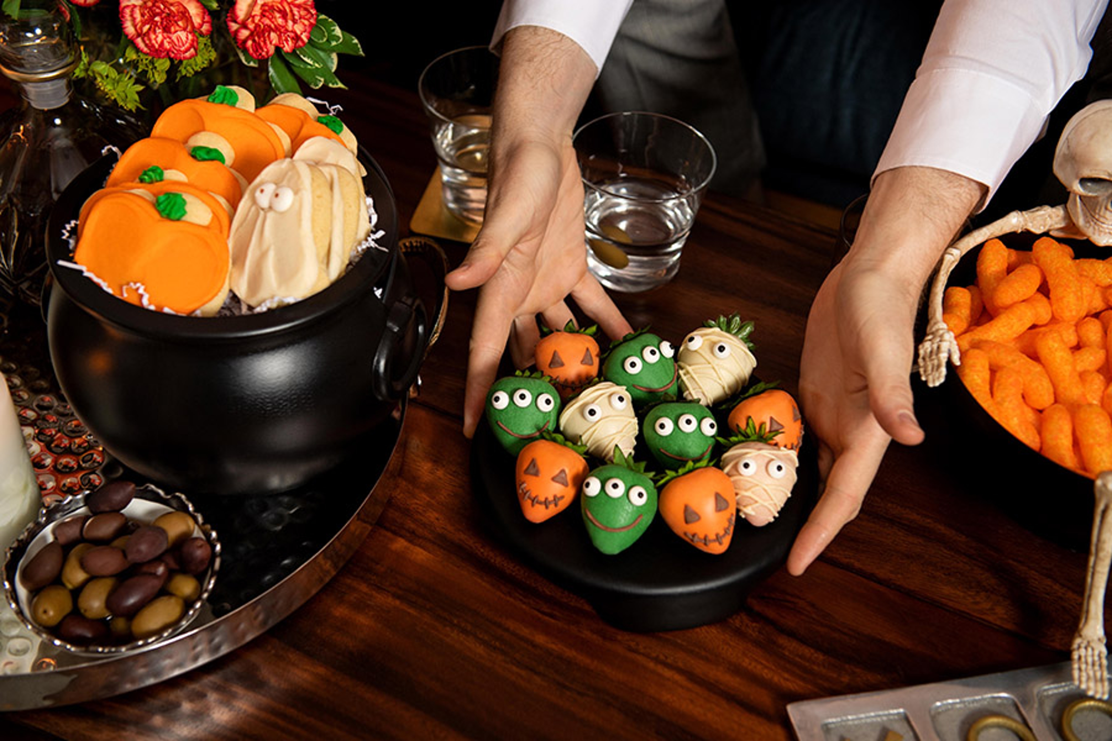 halloween party ideas monster dipped strawberries