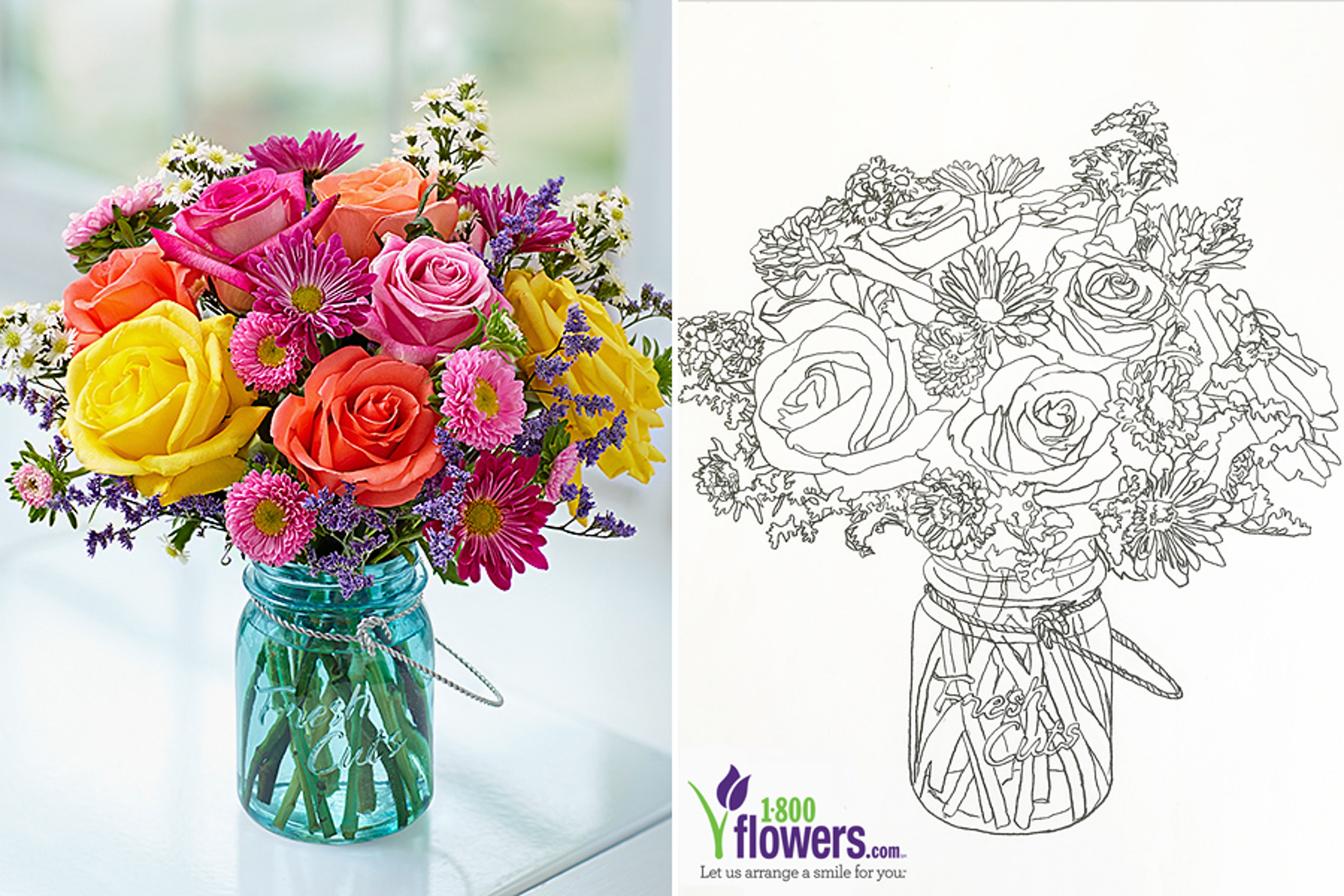 Garden bouquet illustration