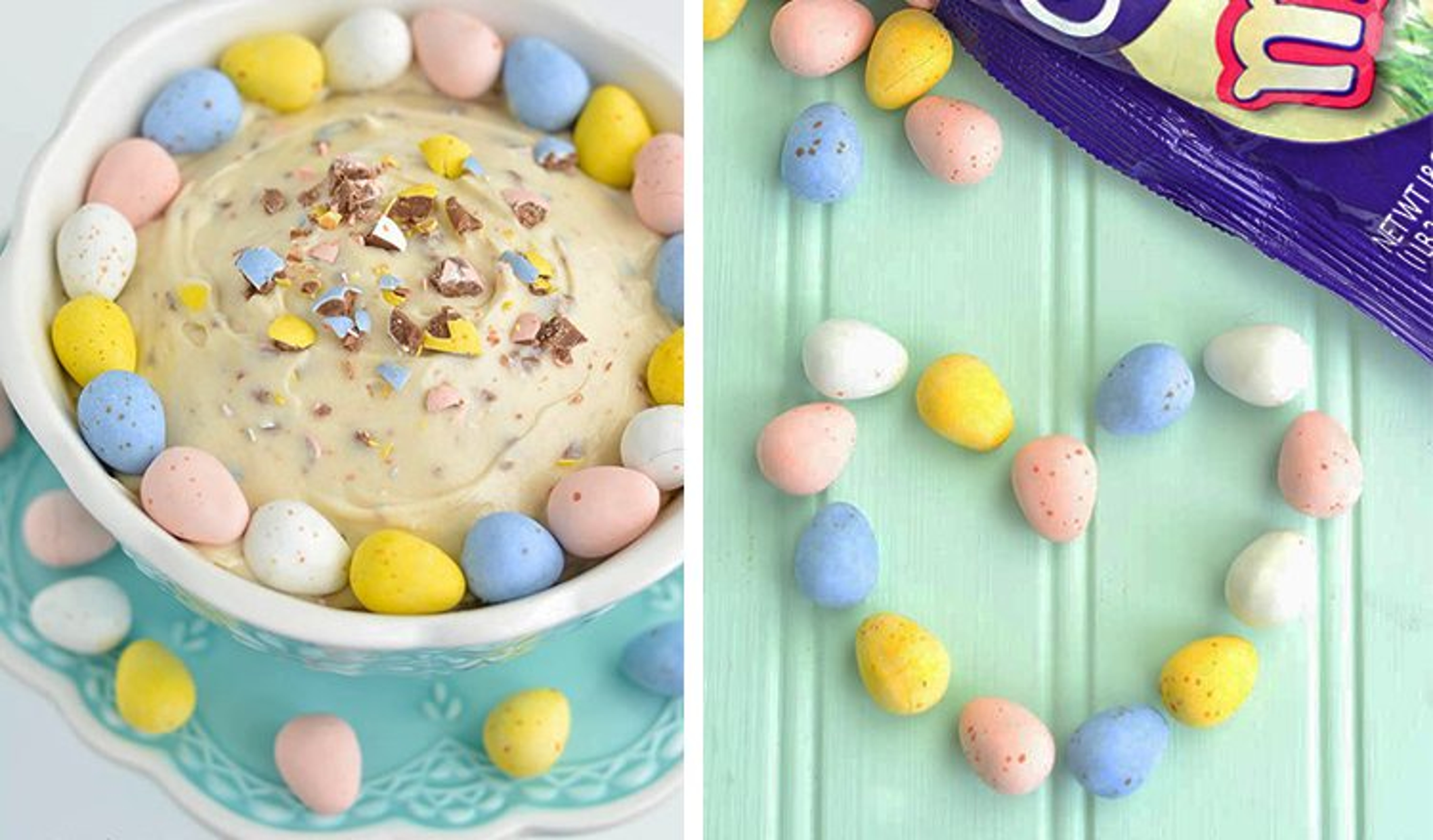 Cadbury Mini Eggs Cheesecake Dip