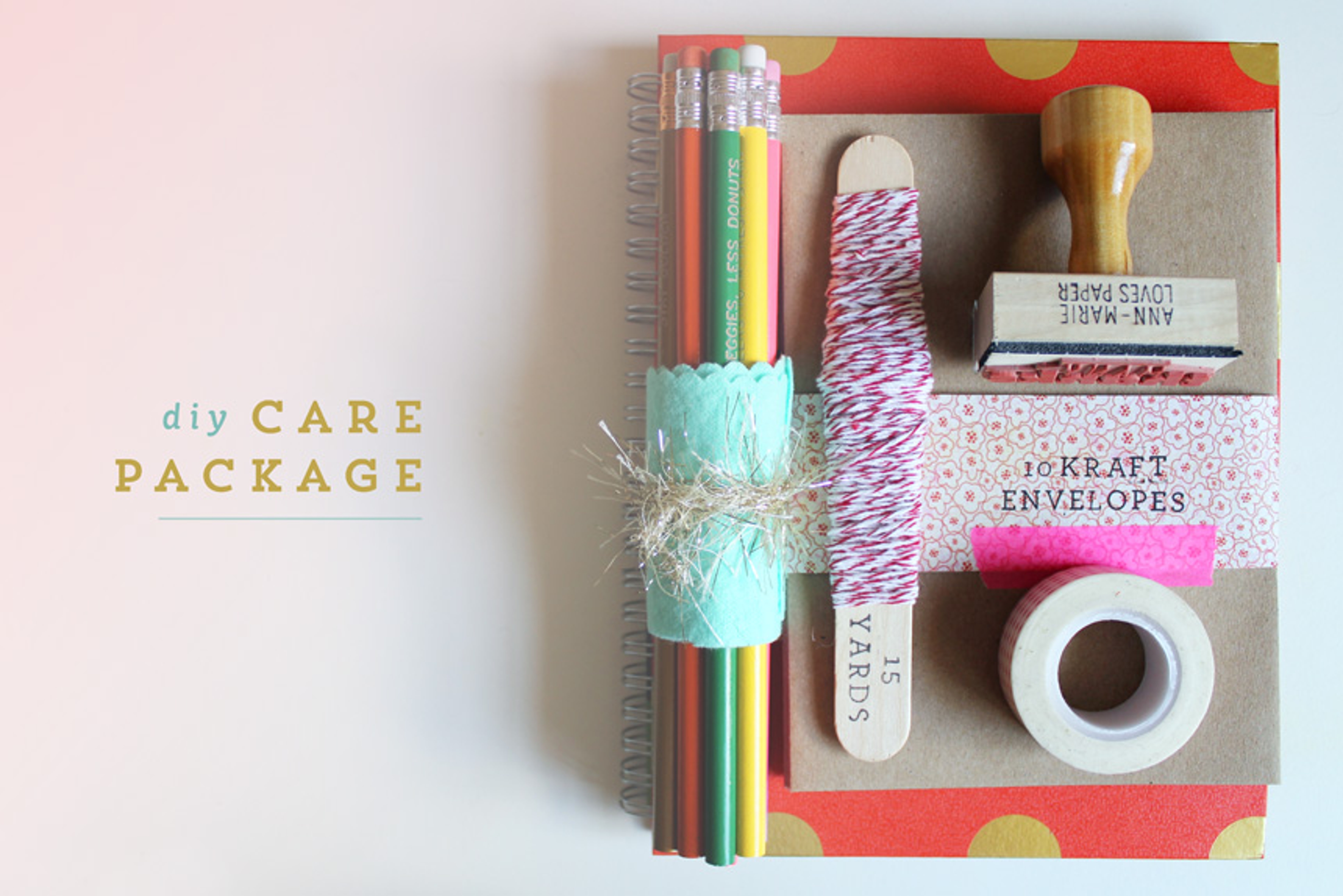 homemade care packages stationery package