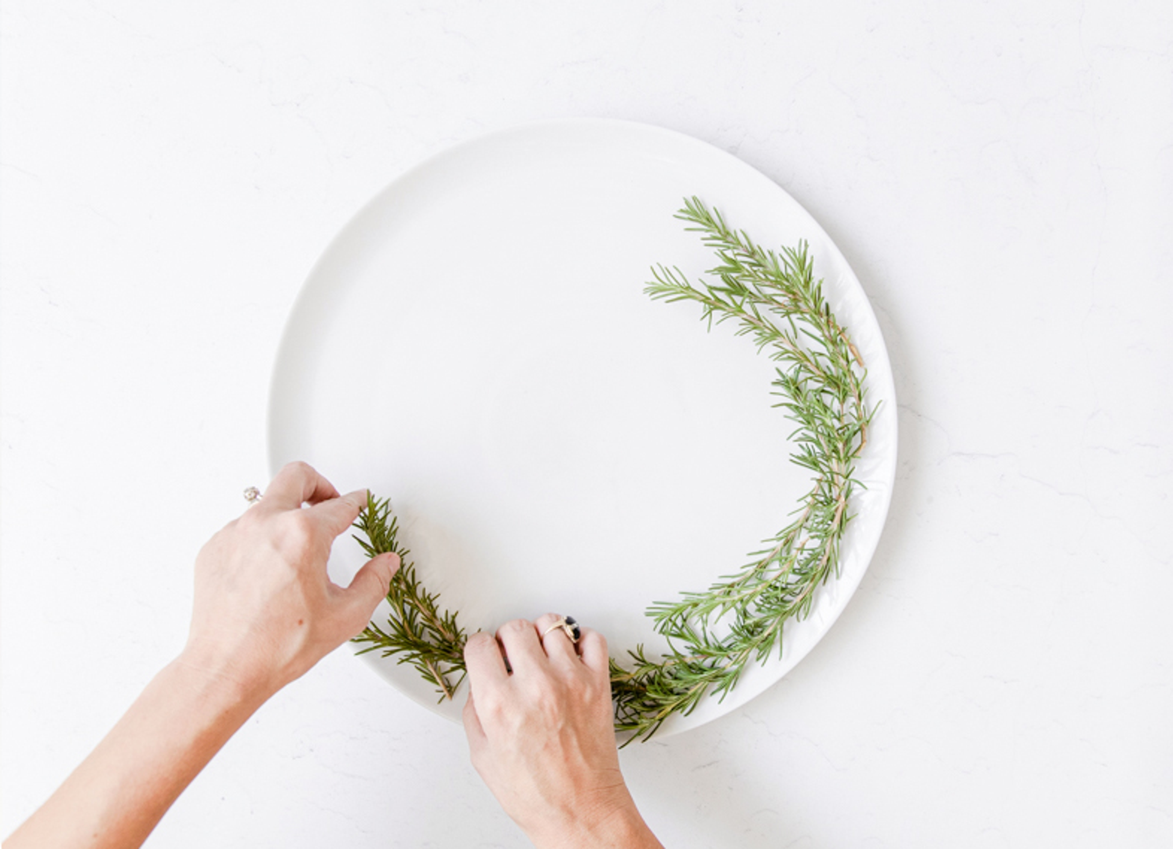 christmas wreath appetizer base of wreath rosemary