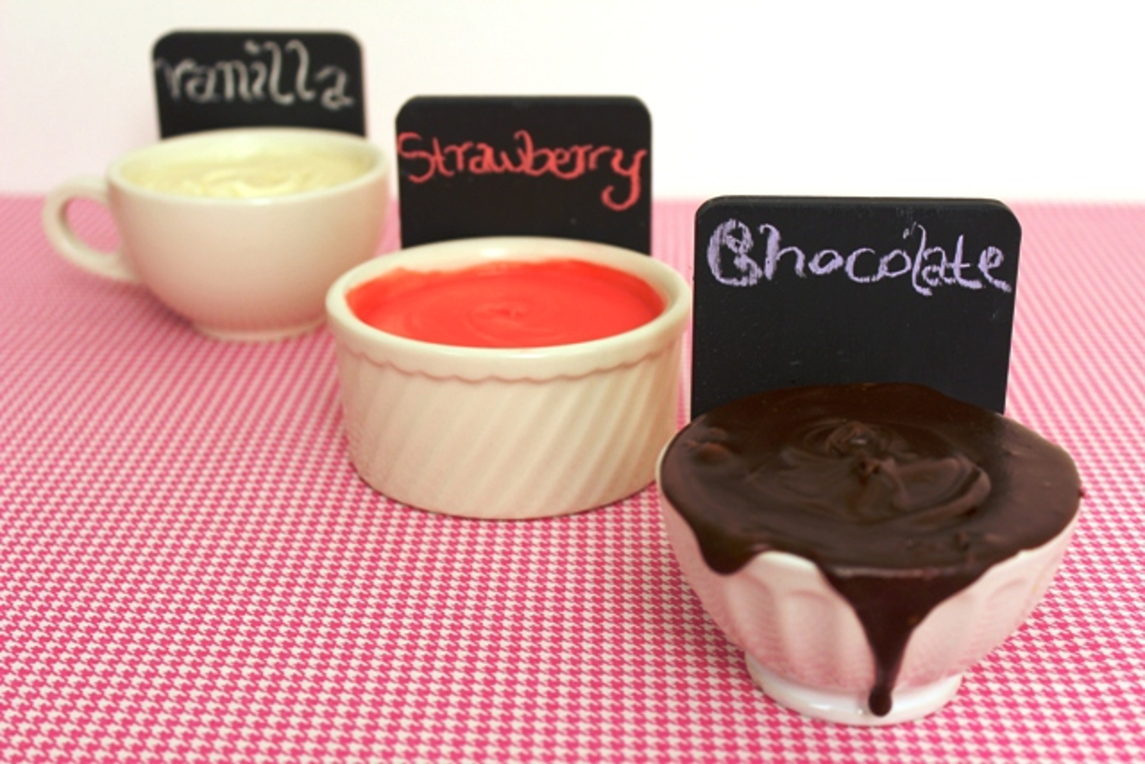 Labeled Frosting for Valentine's Day Cookie Decorating Party