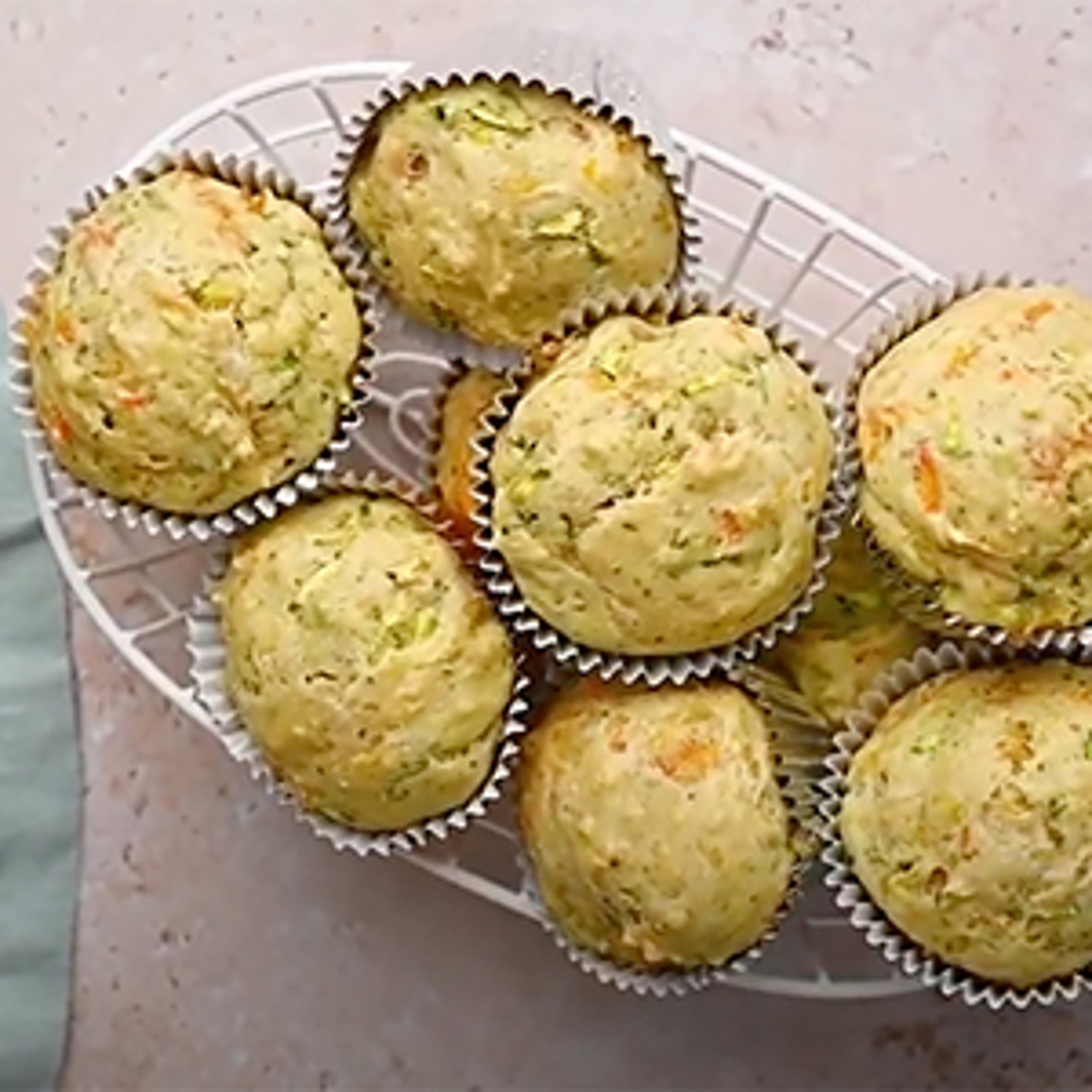 Basket of carrot zucchini muffins