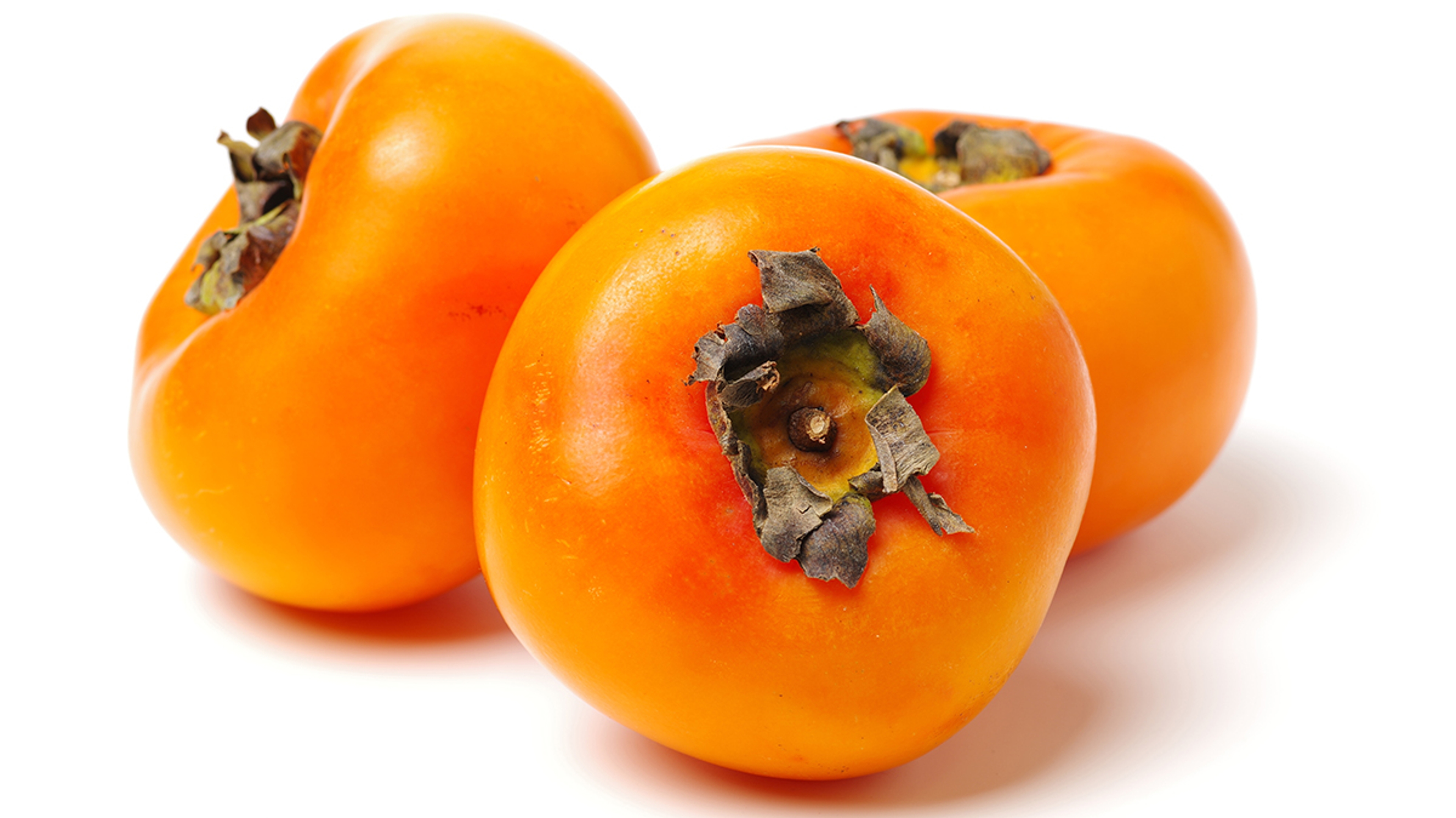 persimmon on white background