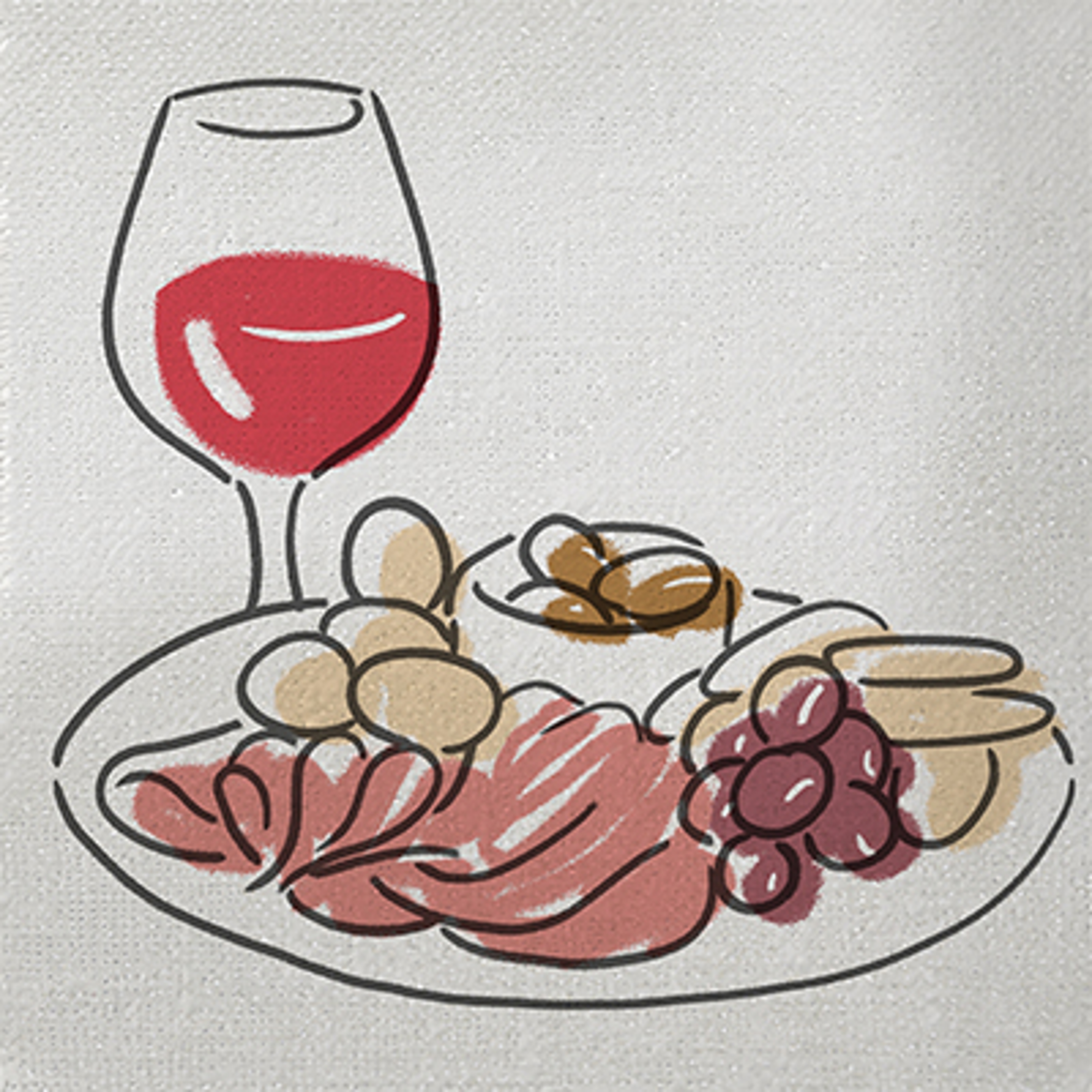 eat like the french happy hour plate of charcuterie and a glass of wine