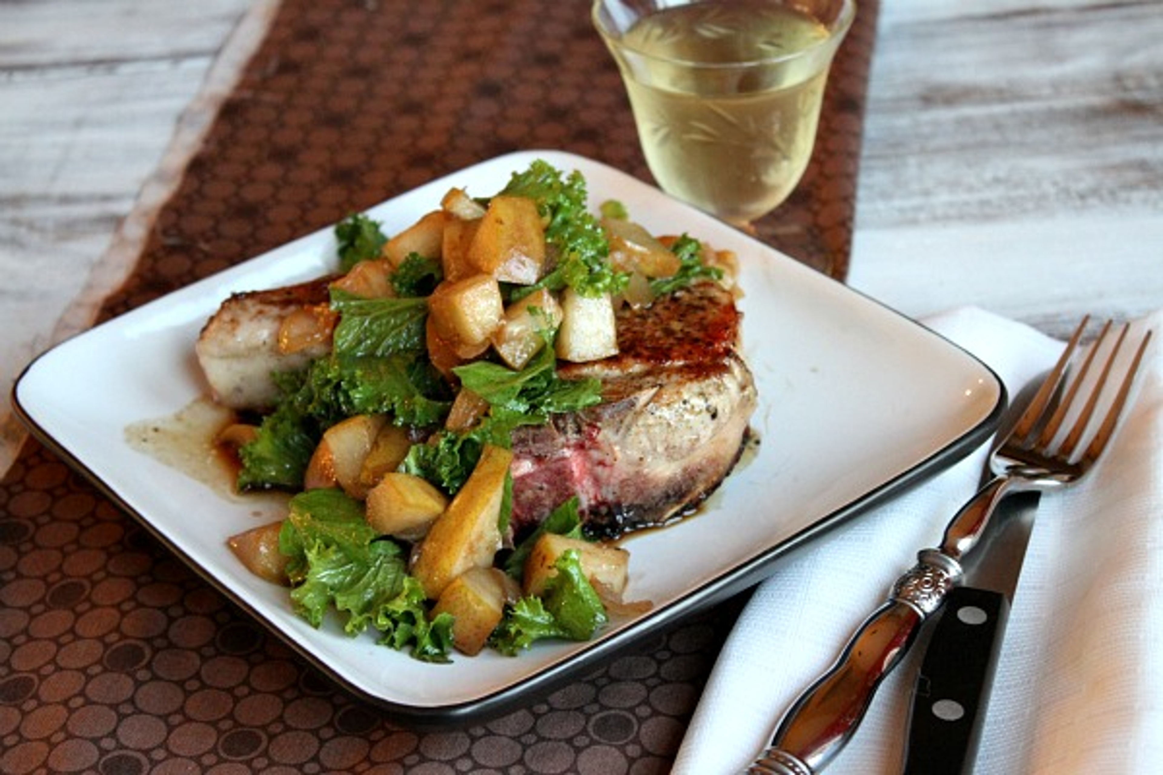 Article Cards Featured Image Pan Seared Pork Chops with Pear Mostarda