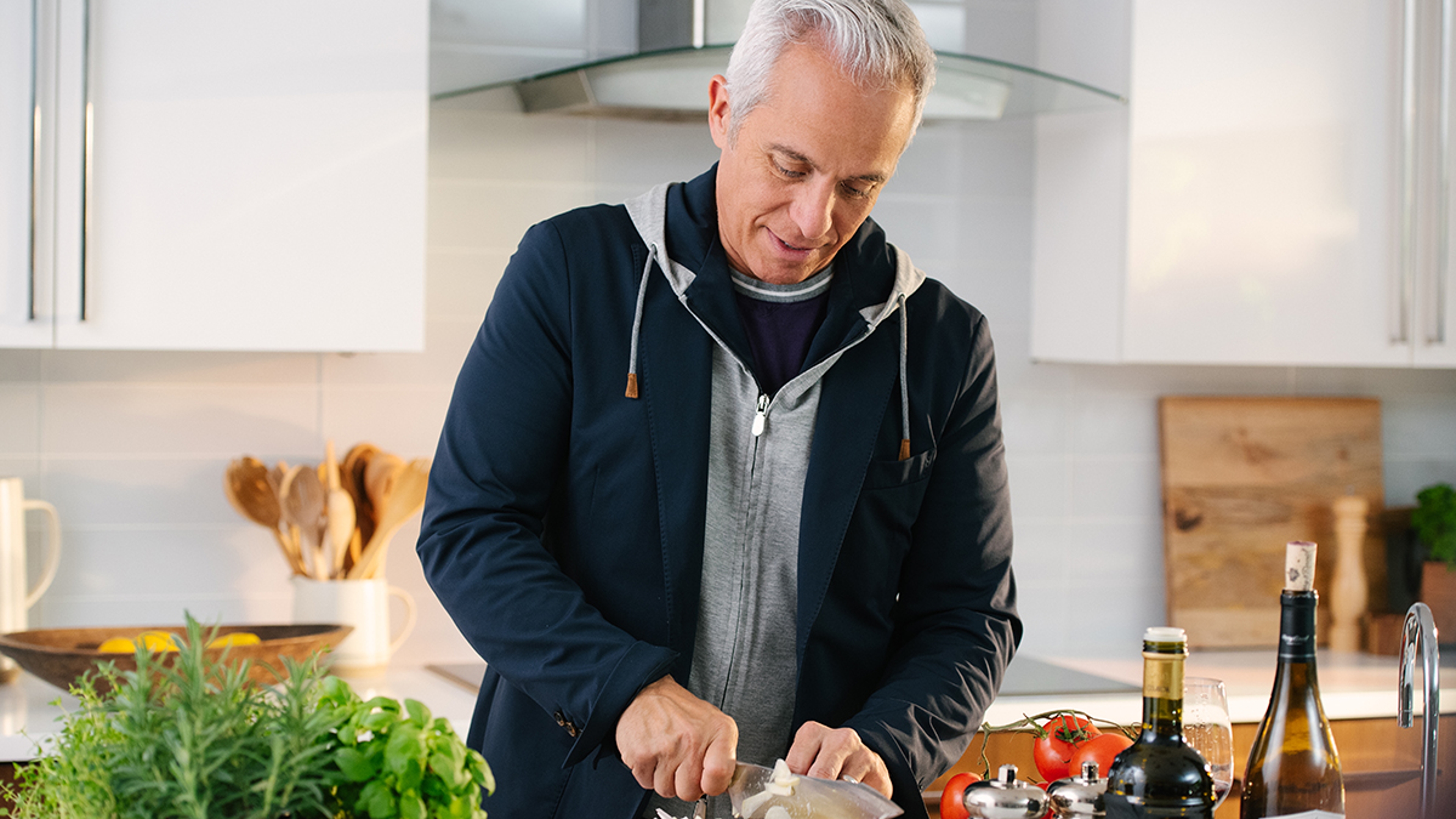 Chef Zakarian Chopping Vegetables