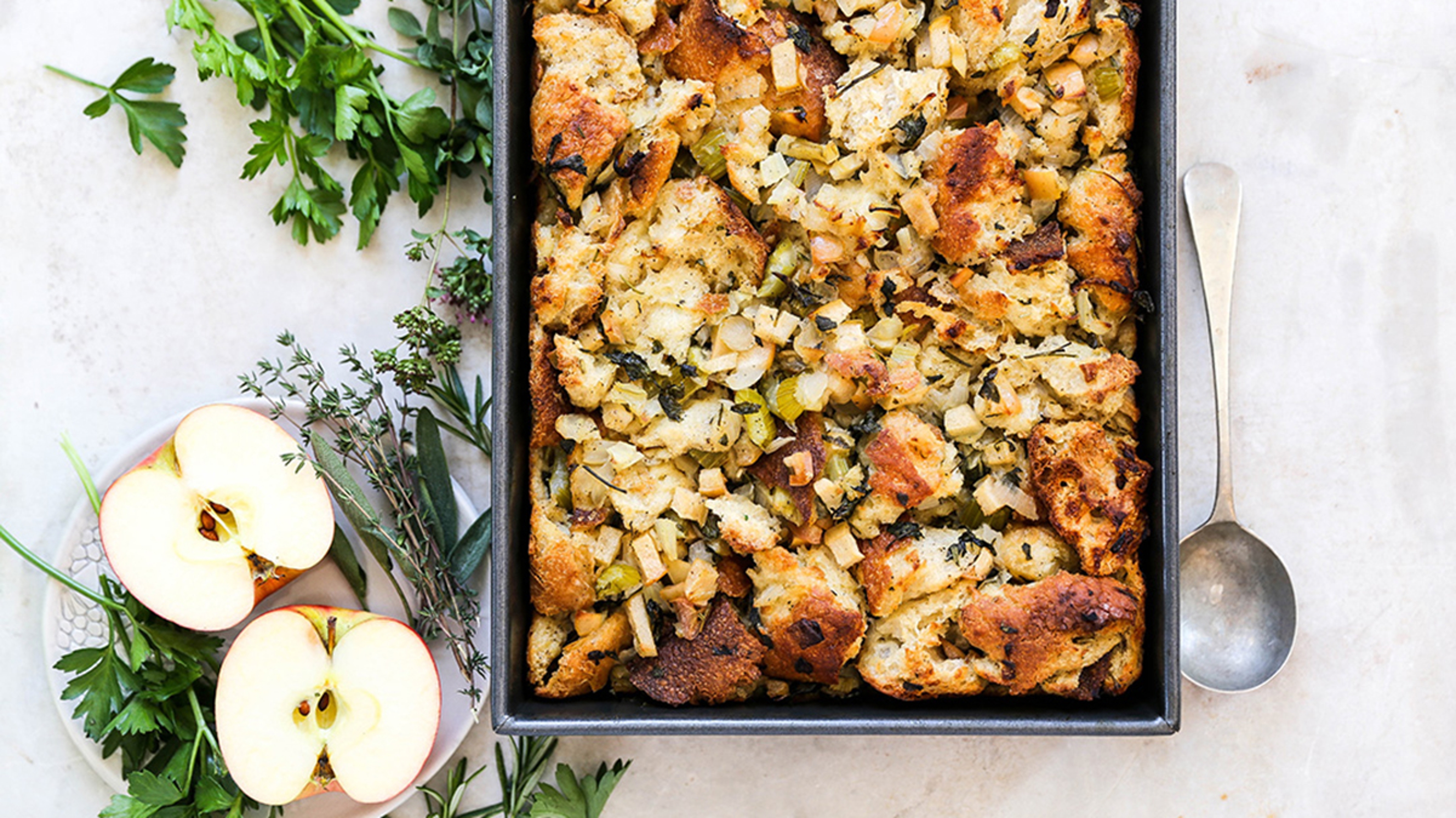 Apple and Fennel Stuffing with Fresh Herbs