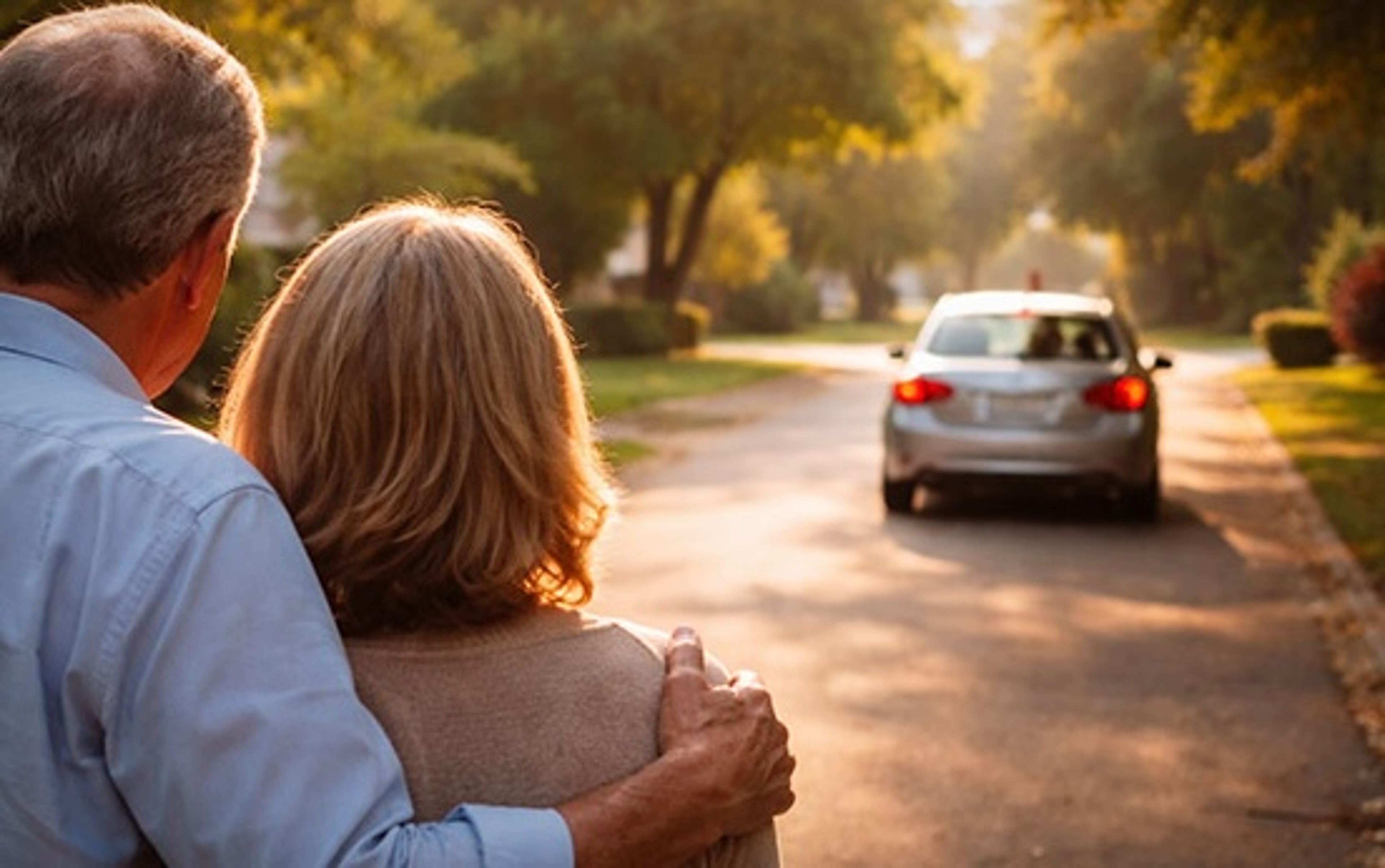 farewell in driveway photo
