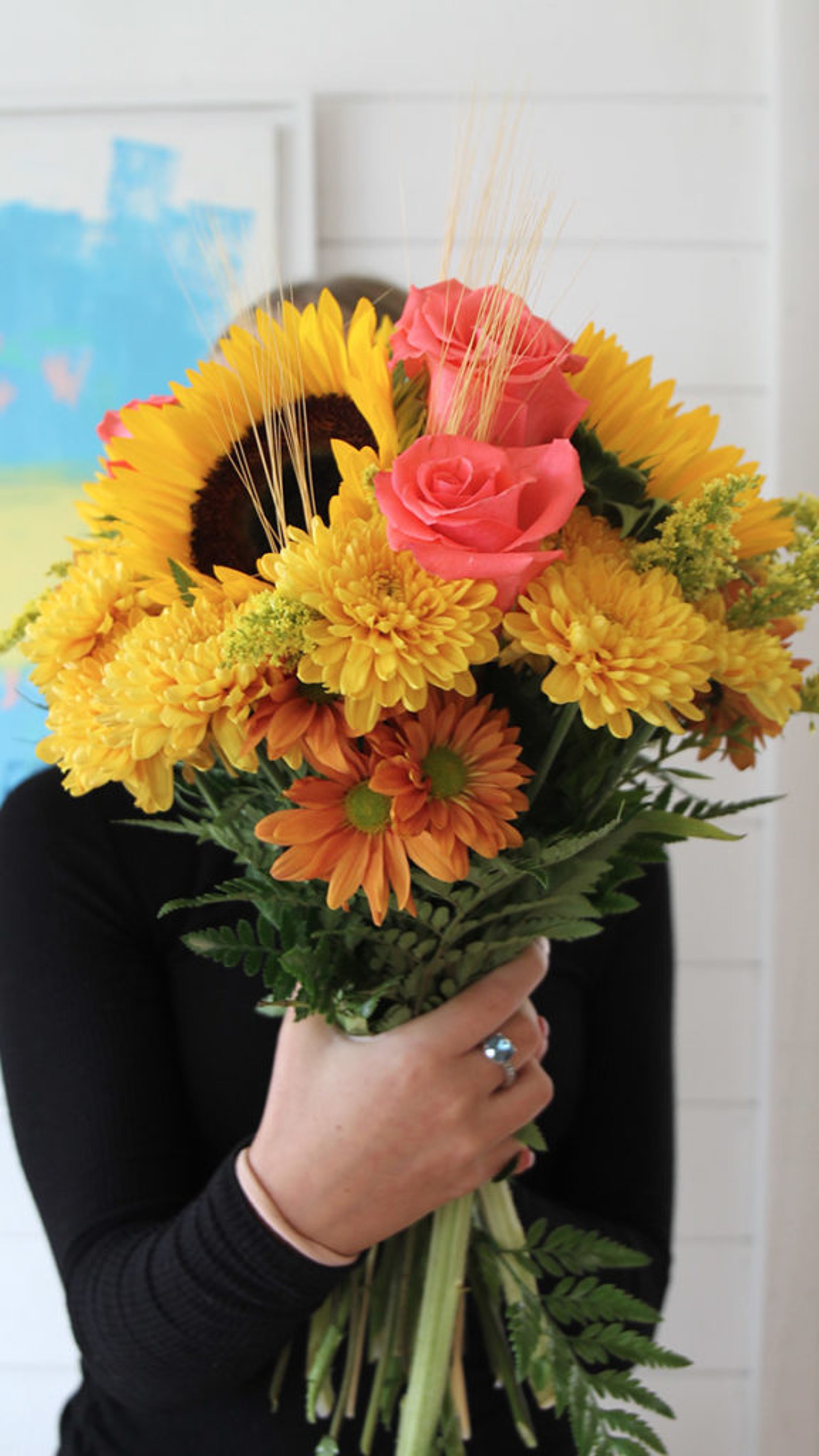 loving fall image flower bouquet