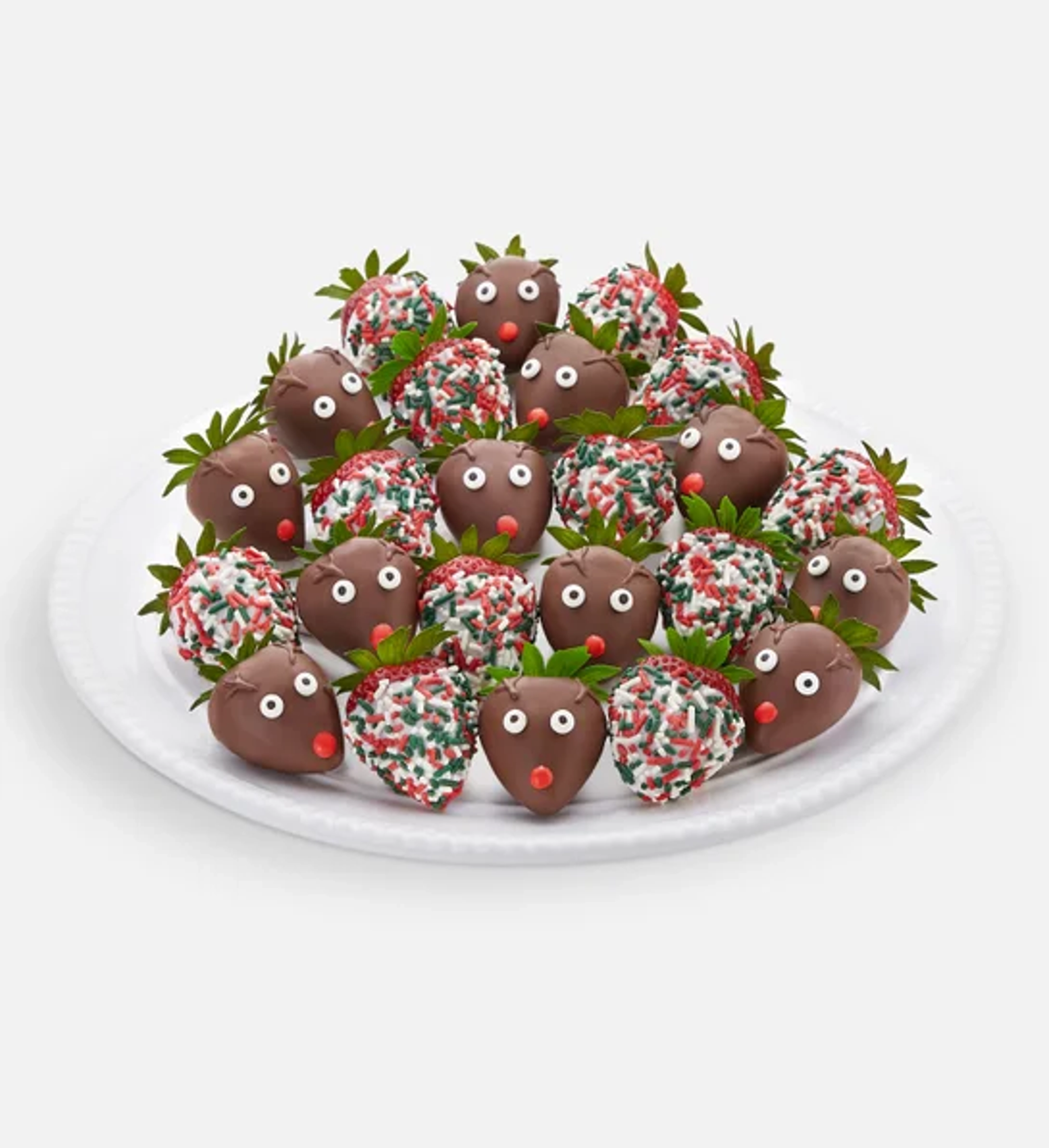 gifts for employees santas reindeer dipped strawberries