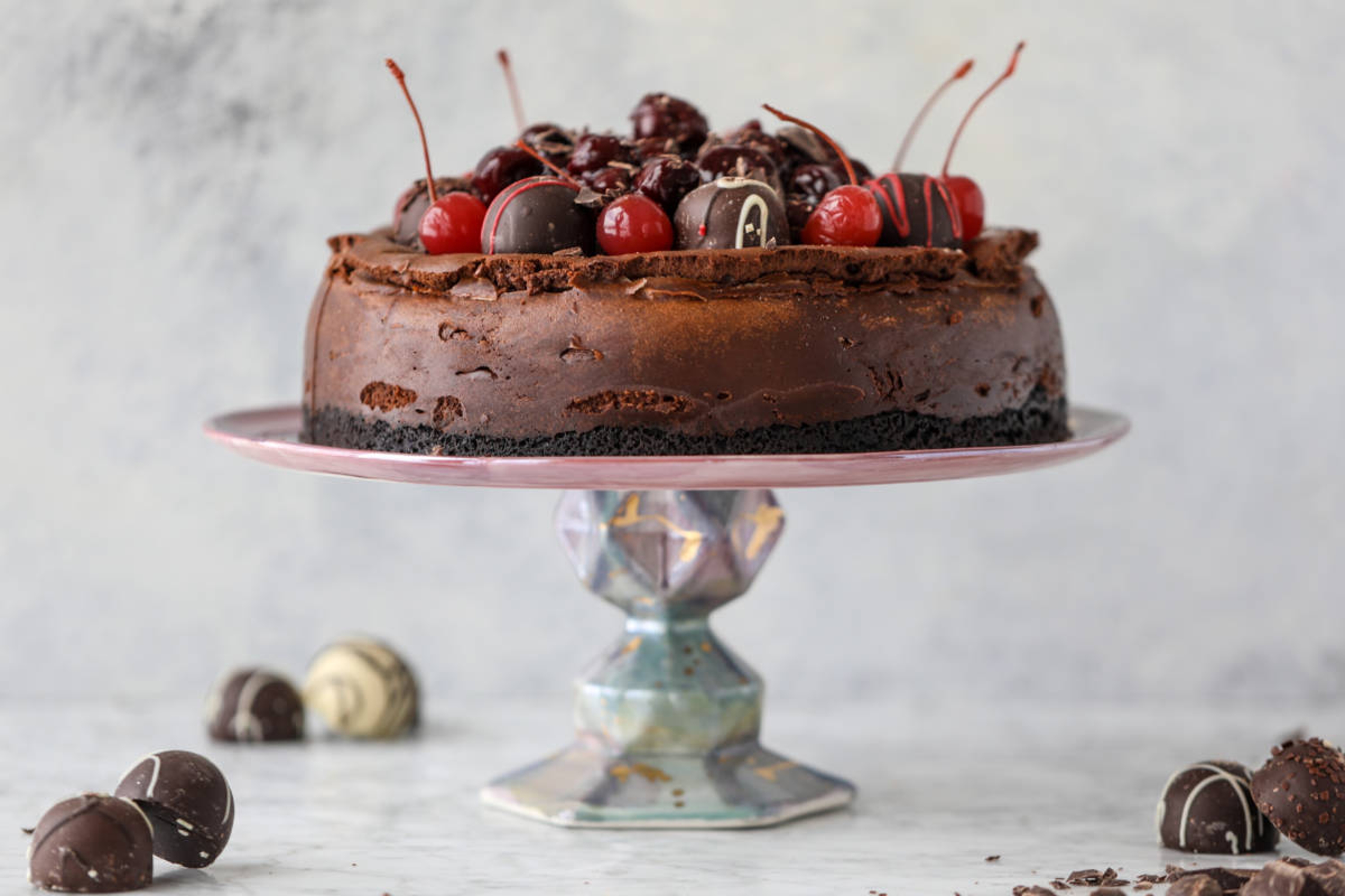 chocolate cherry cheesecake