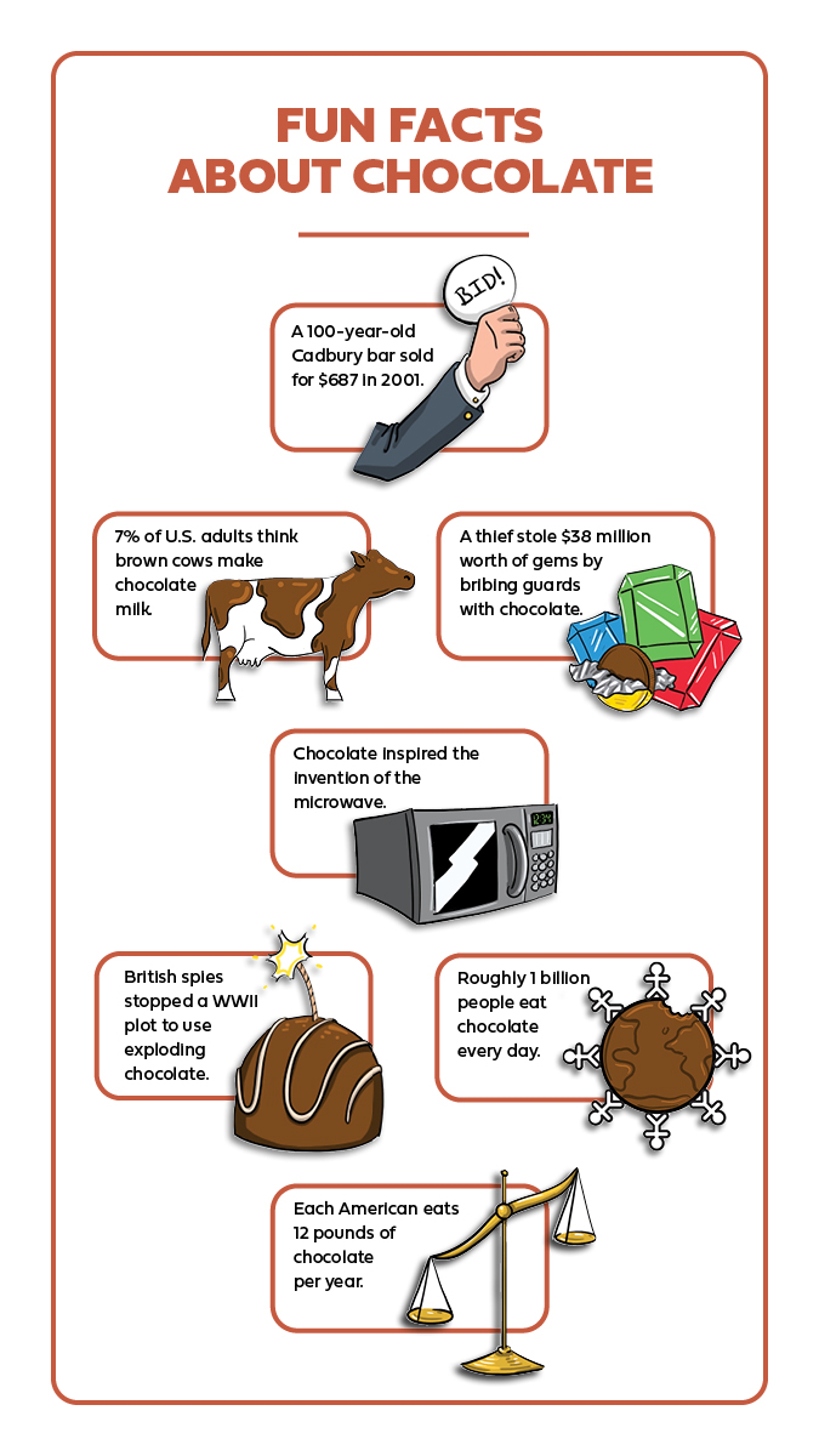 types of chocolate facts infographic