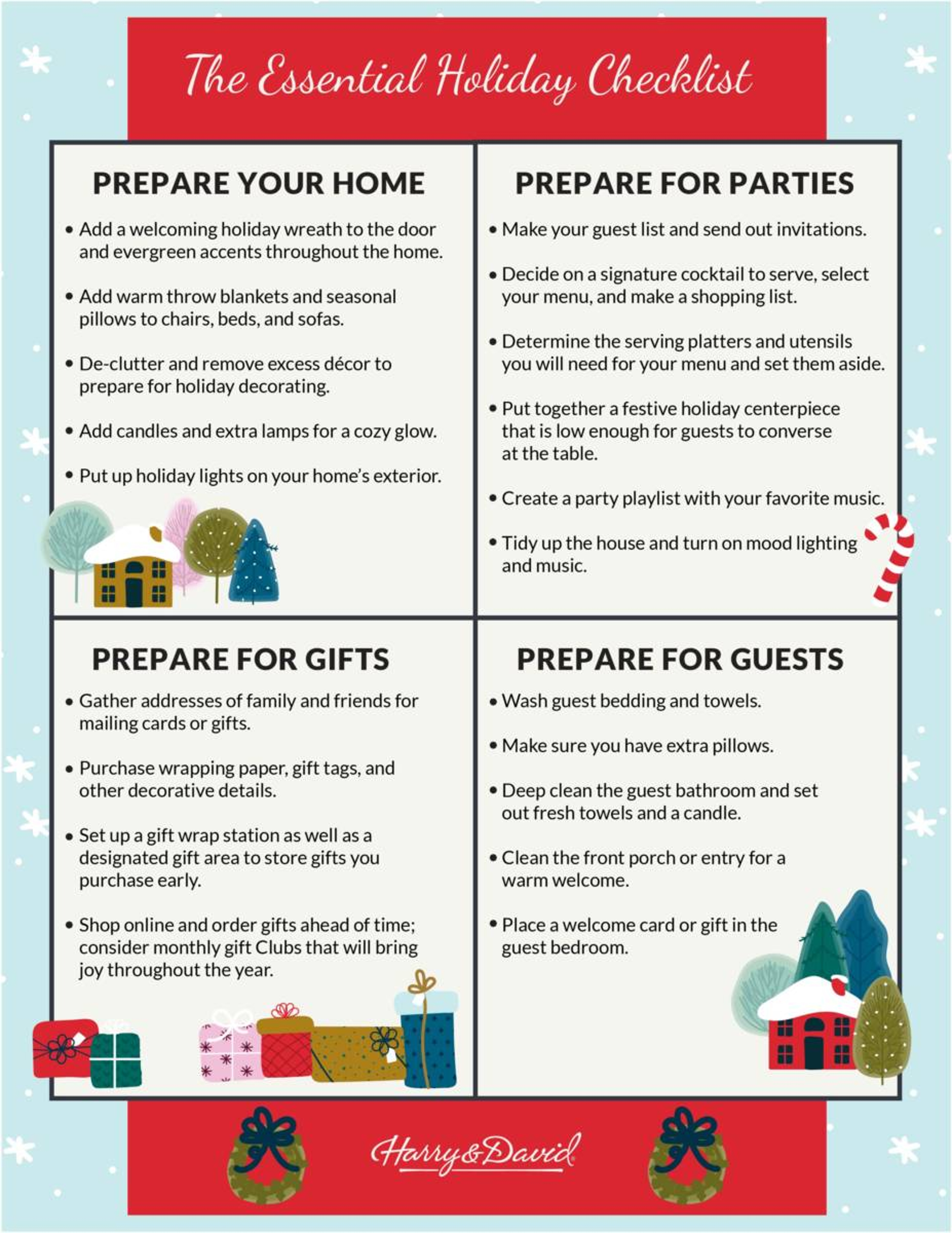 Printable holiday checklist