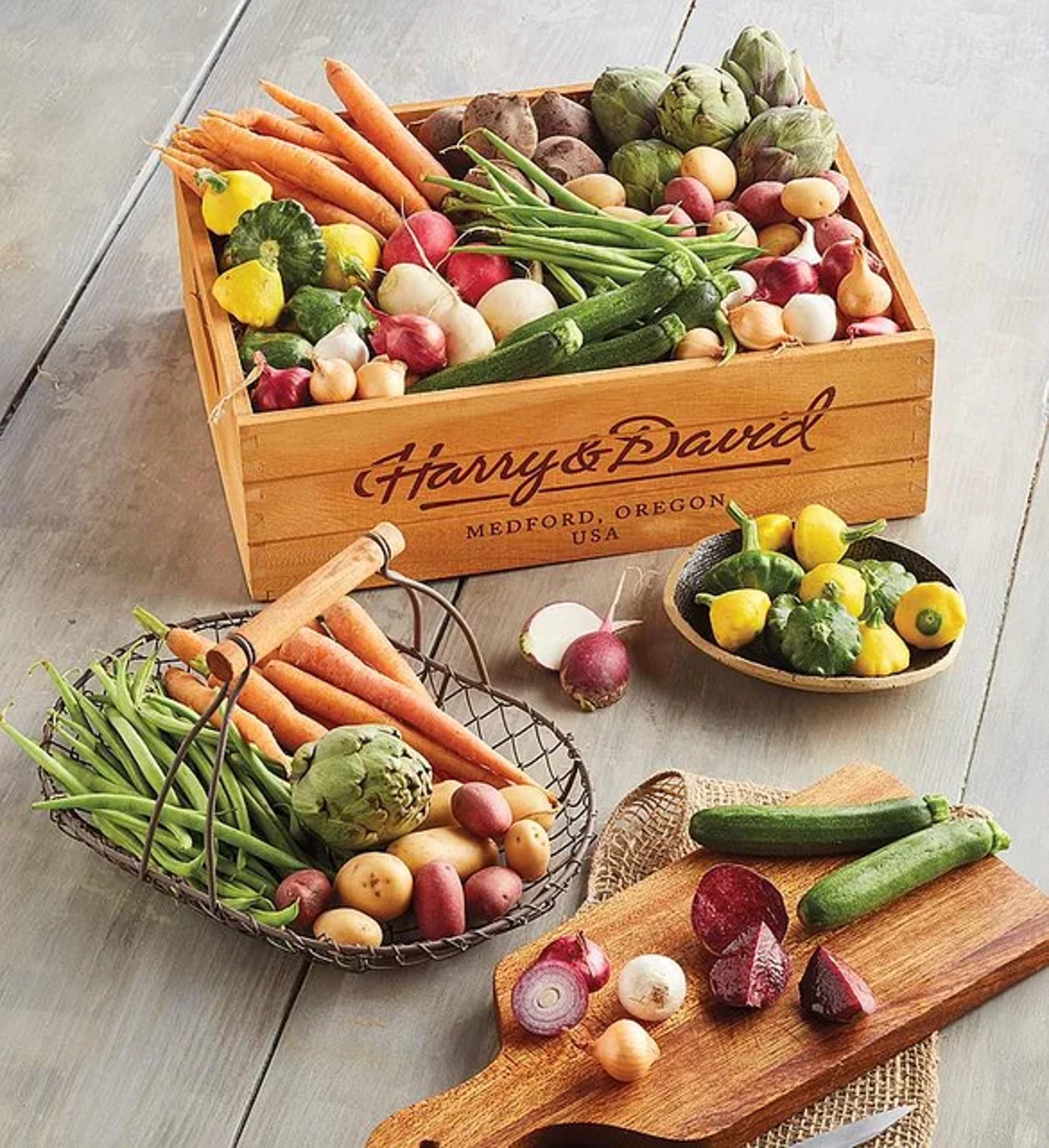 summer gifts baby vegetables crate