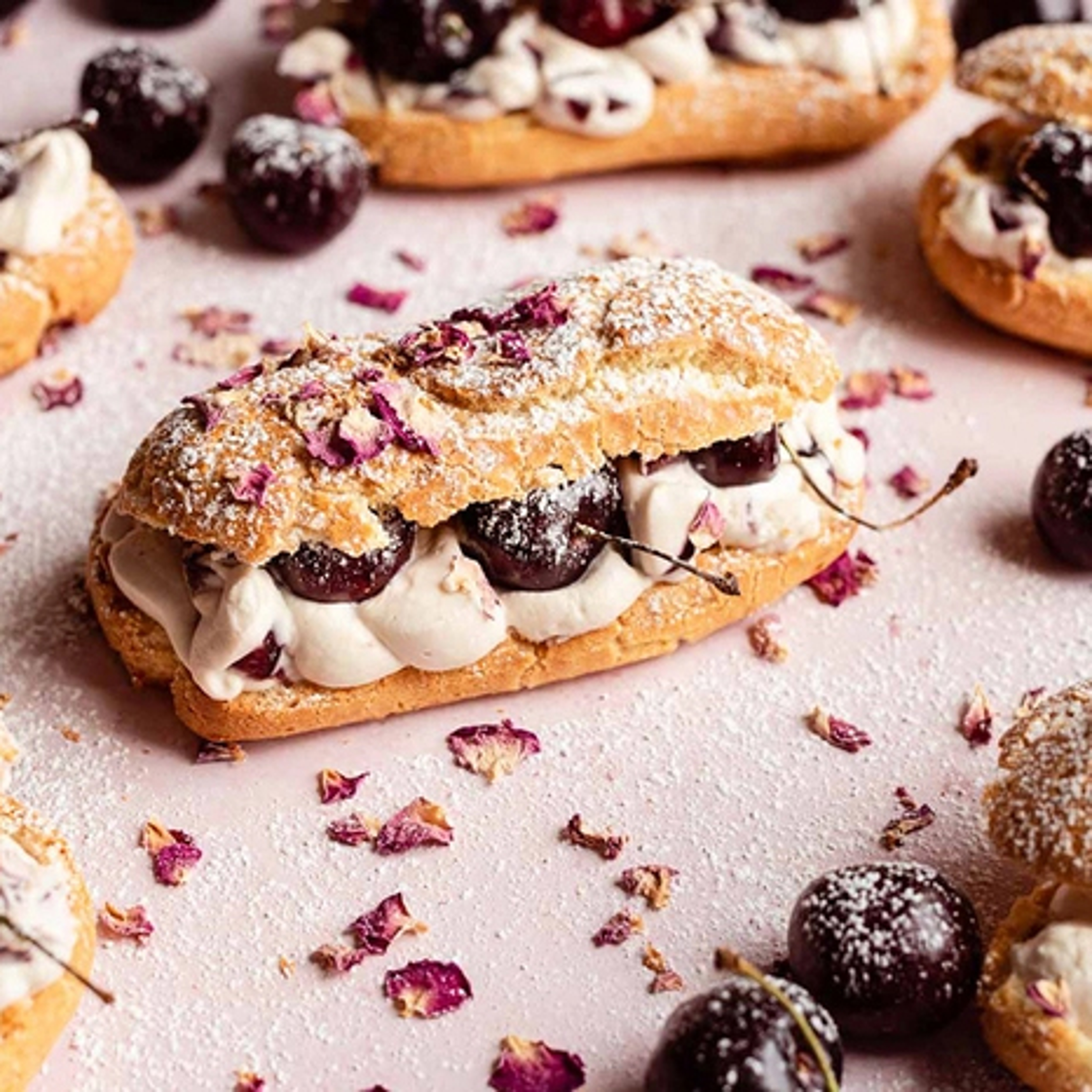 Cherry eclairs.