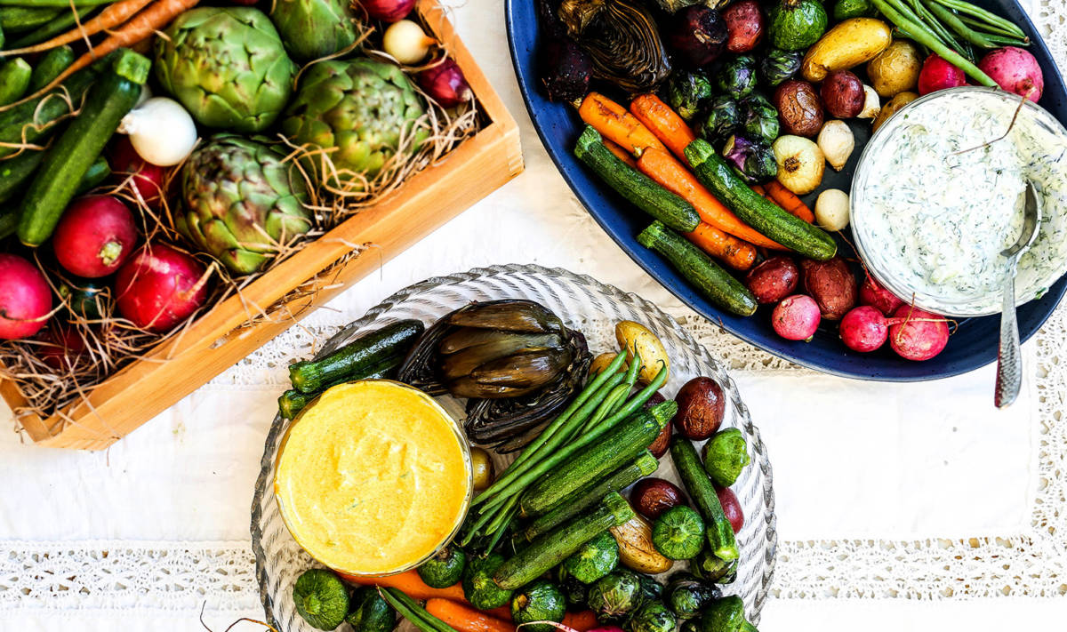 Roasted Vegetables with Yogurt Dips | The Table by Harry & David
