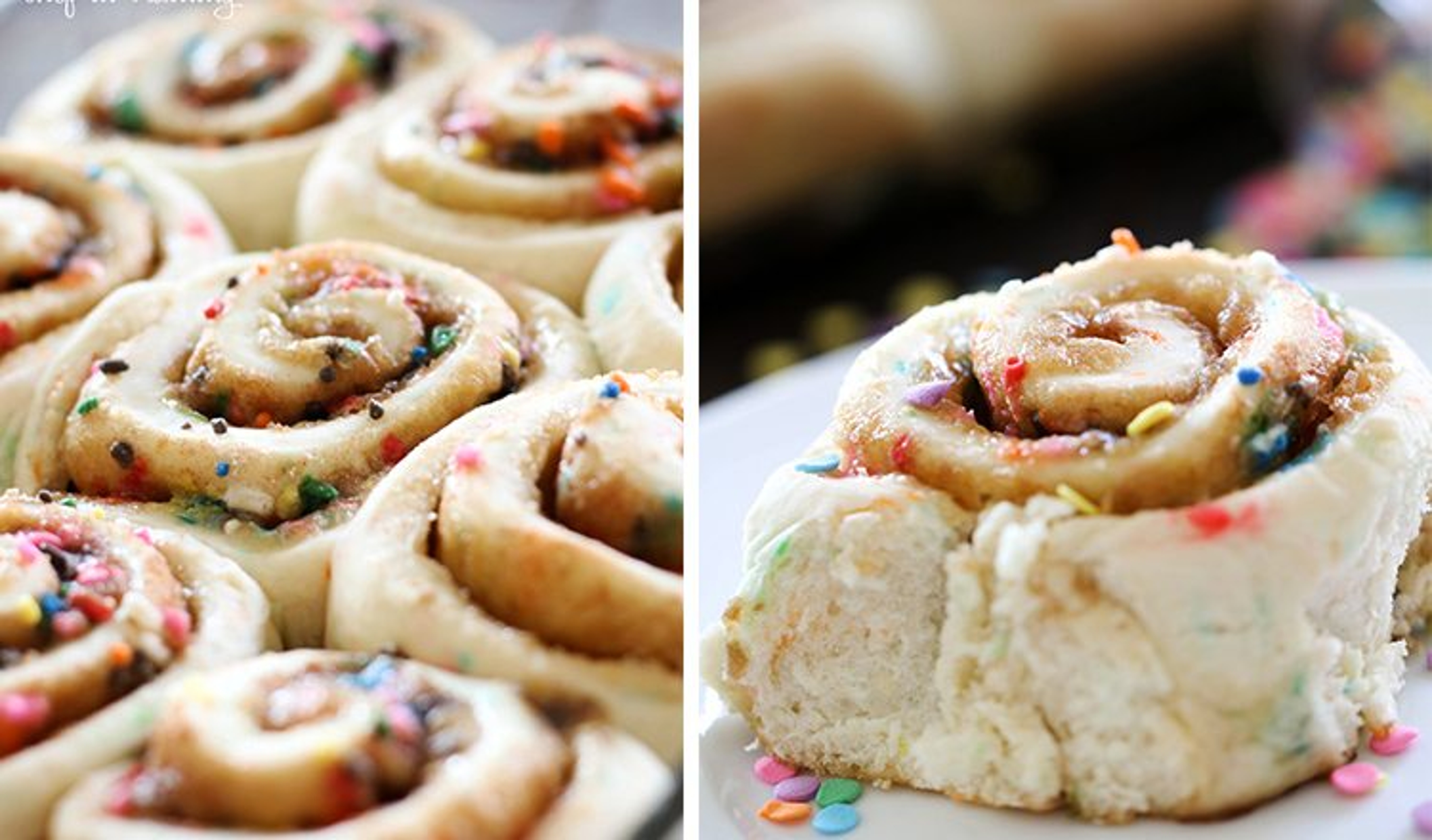 Cake Batter Cinnamon Rolls