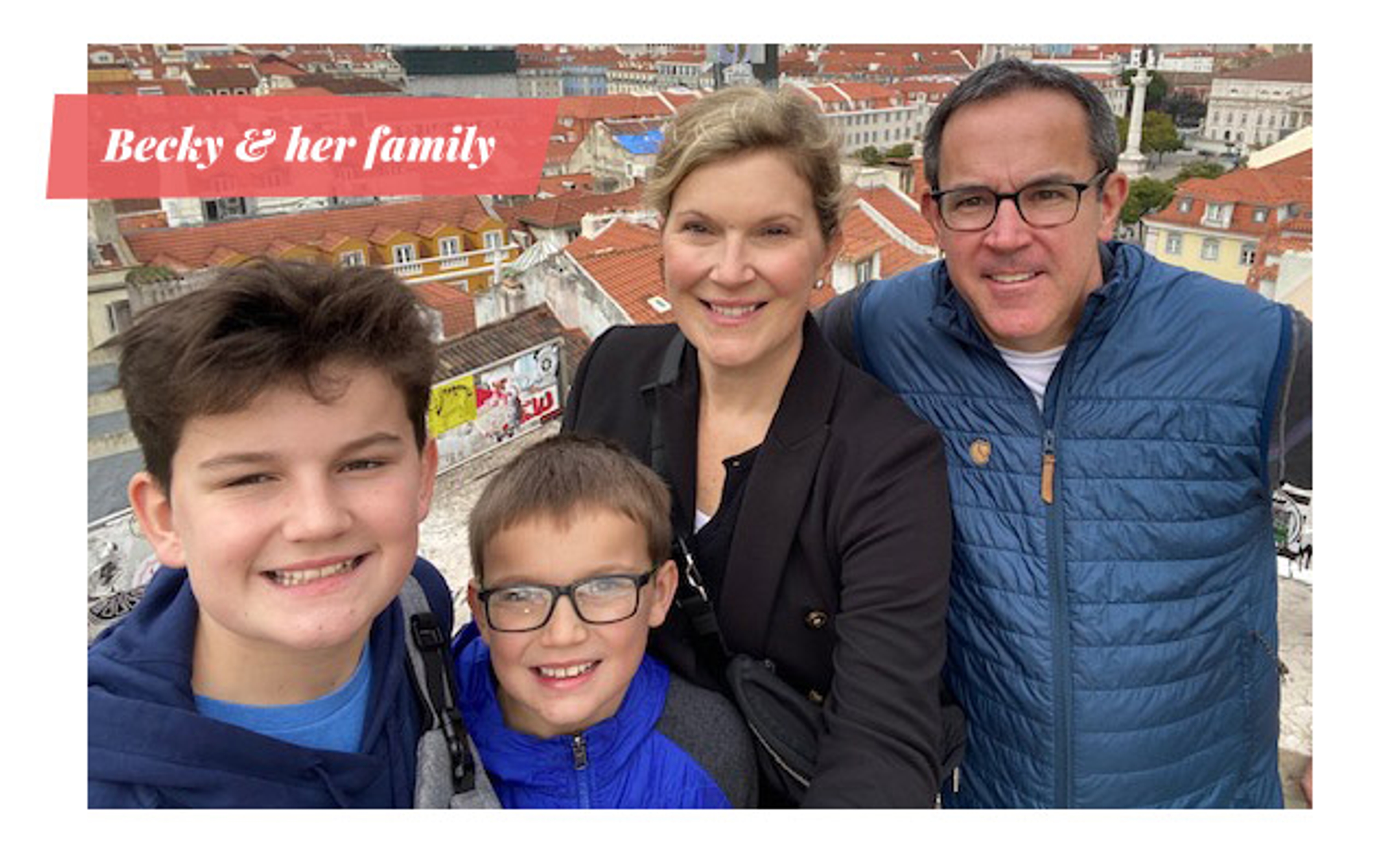 amazing teacher becky with family
