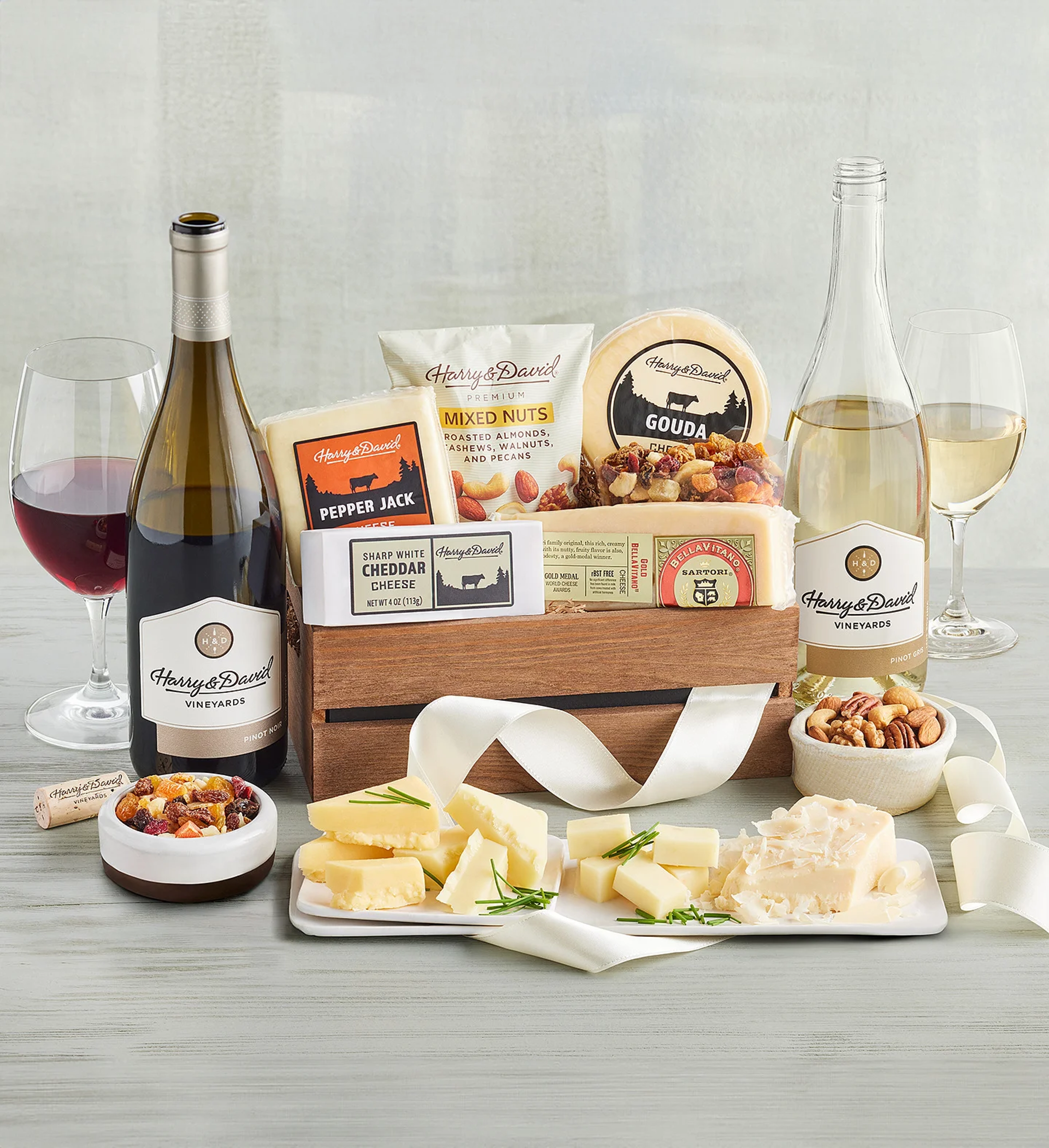 boss day gift ideas gourmet cheese gift with wine